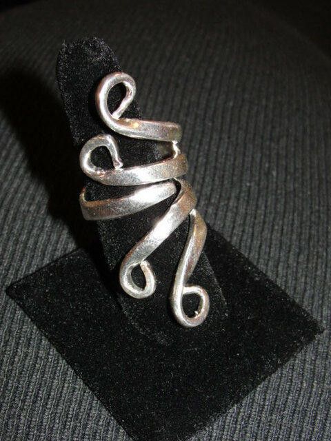 Sterling Silver Plated Brass Figural Fork Ring