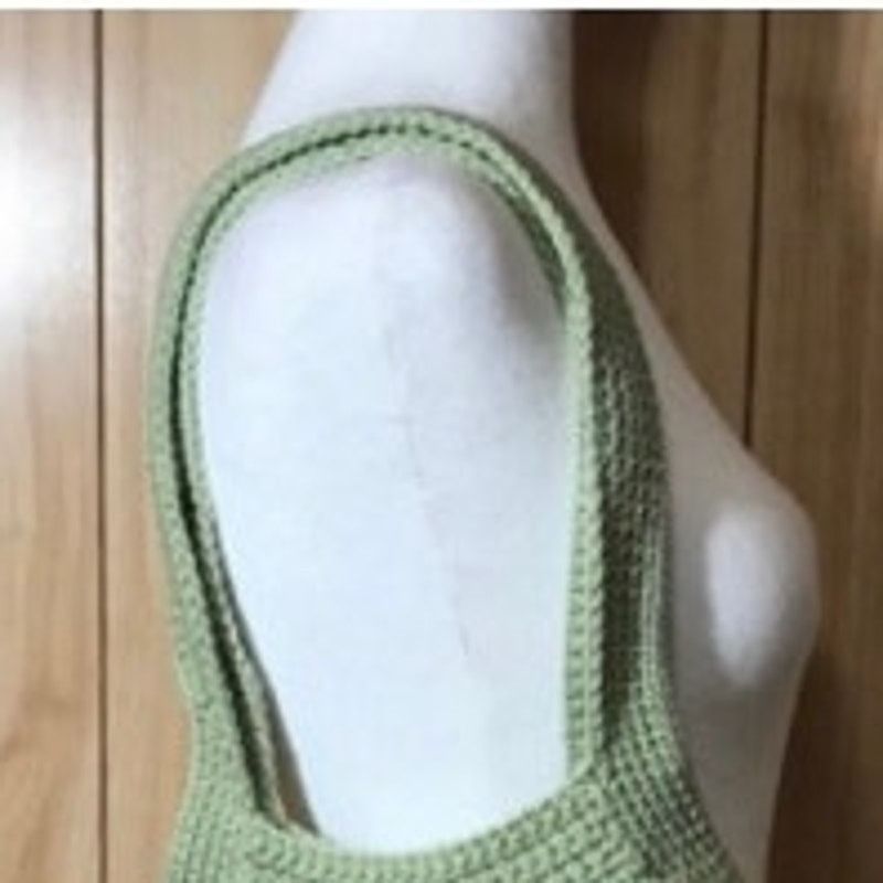 Handmade NWT Green Handmade Crocheted Market Mesh Bag by Dawny M Size ONE SIZE - 3 Thumbnail