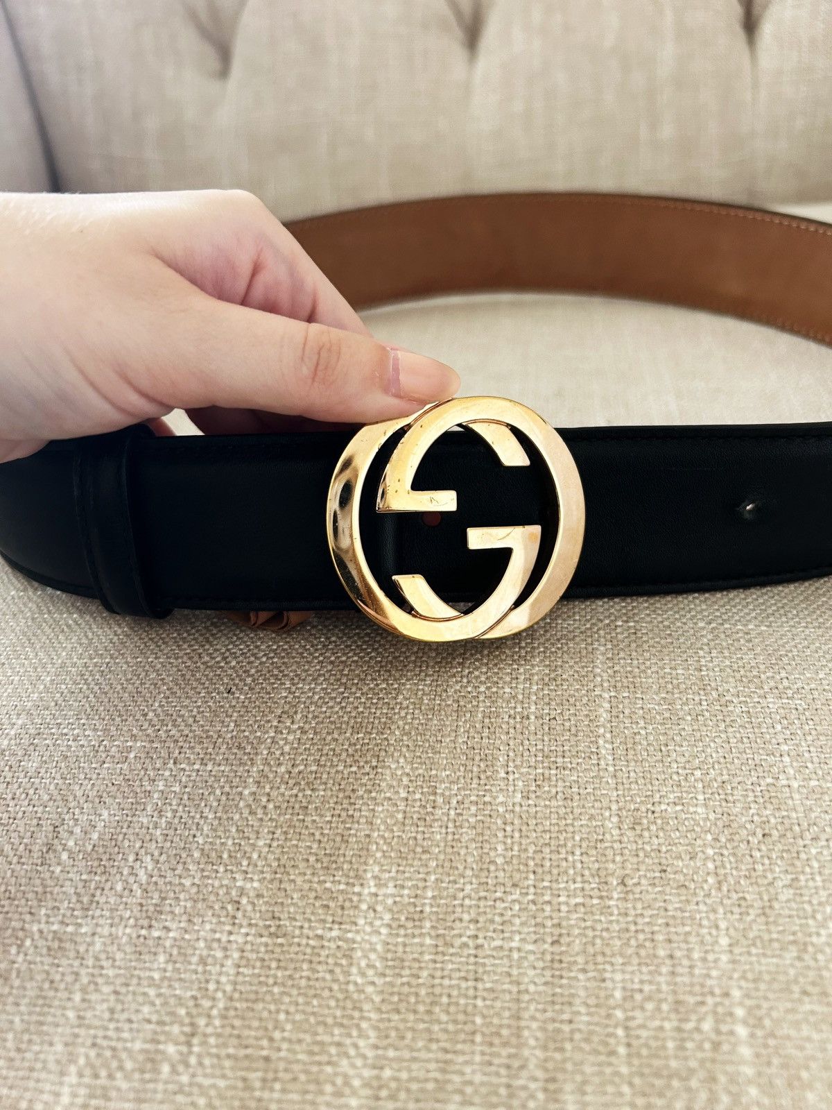 Gucci Gucci Interlocking GG Gold Belt Size ONE SIZE - 2 Thumbnail