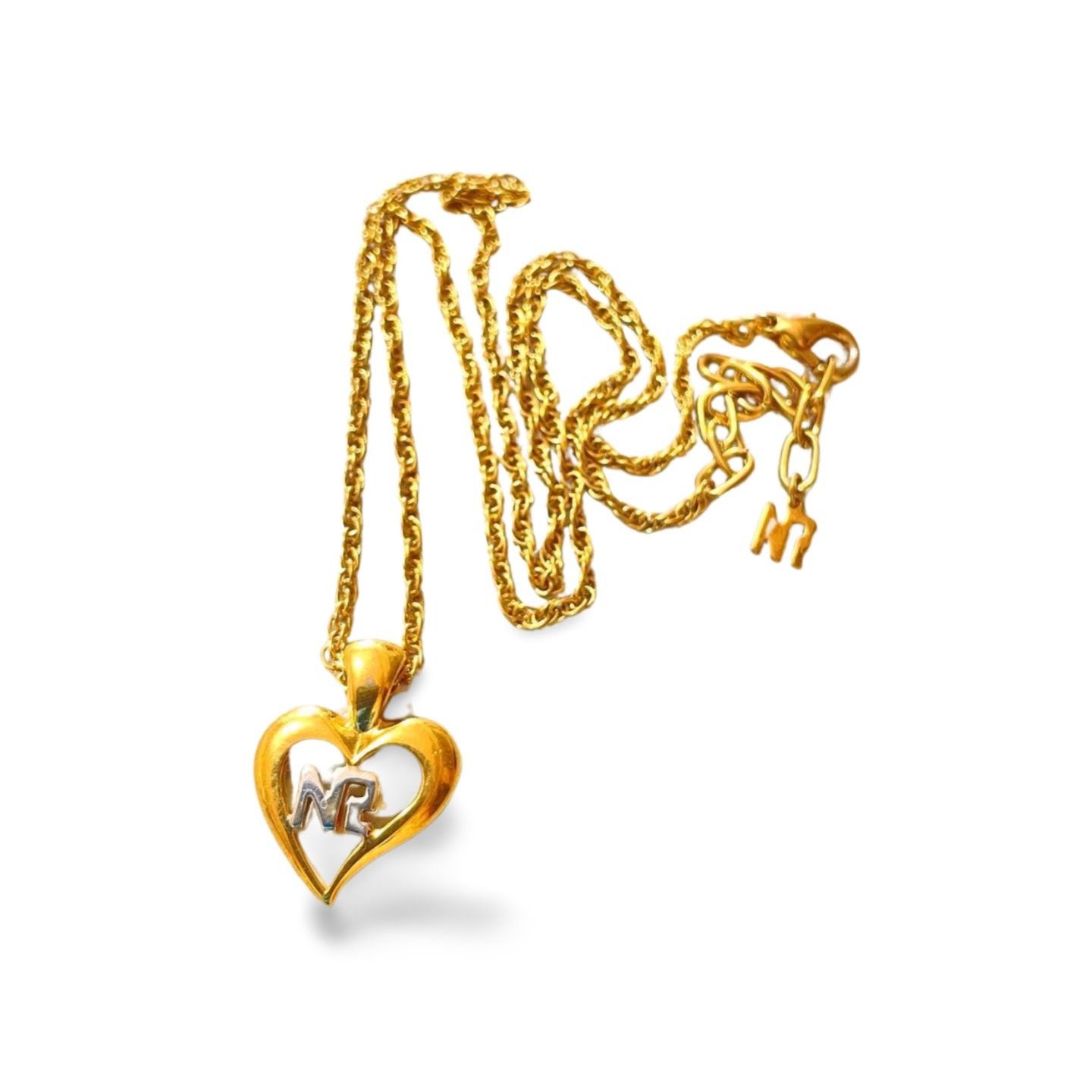 Nina Ricci MINT. Vintage NINA RICCI chain necklace with open heart top Size ONE SIZE - 1 Thumbnail