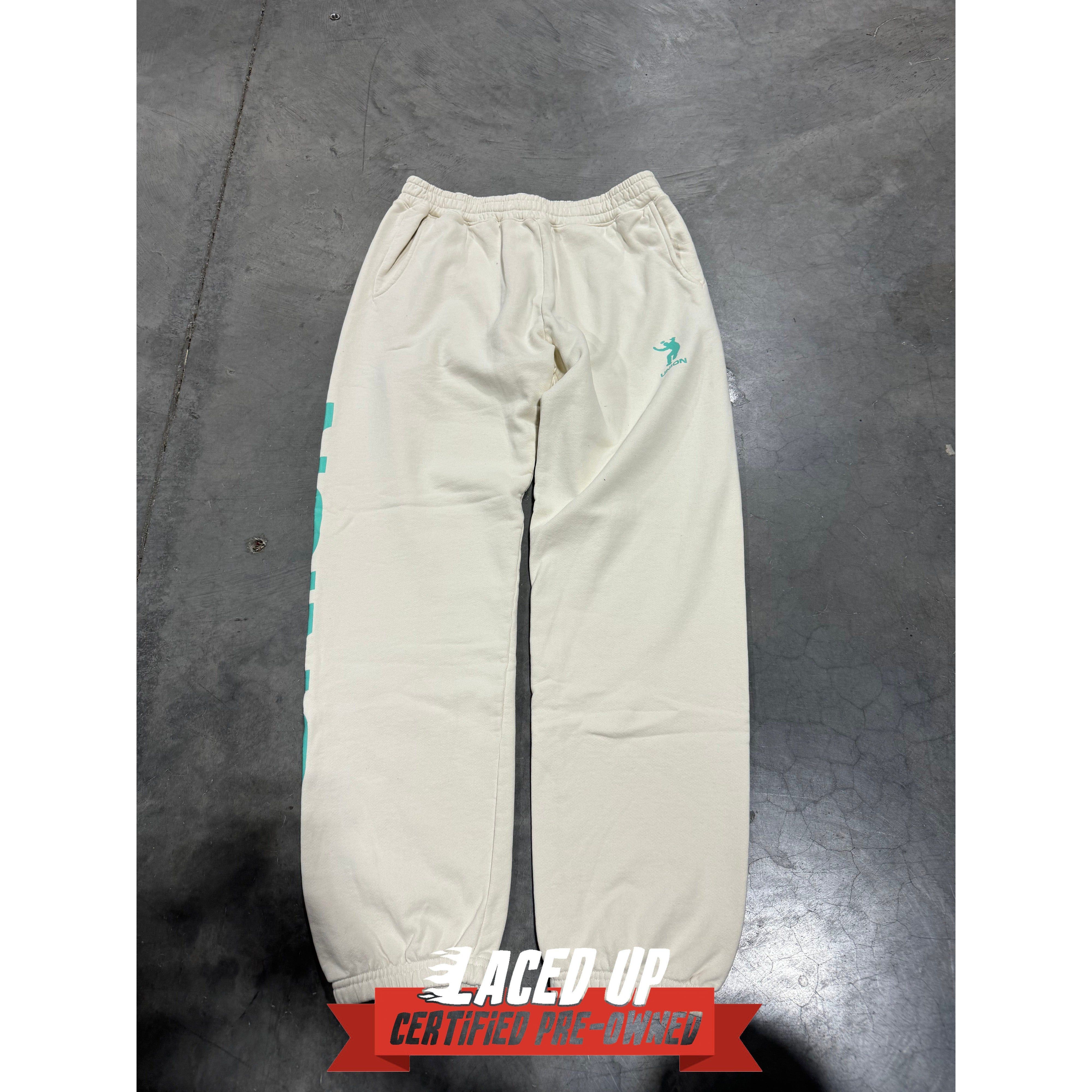 Union LA PRE OWNED Men's White Joggers Size US 34 / EU 50 - 1 Preview