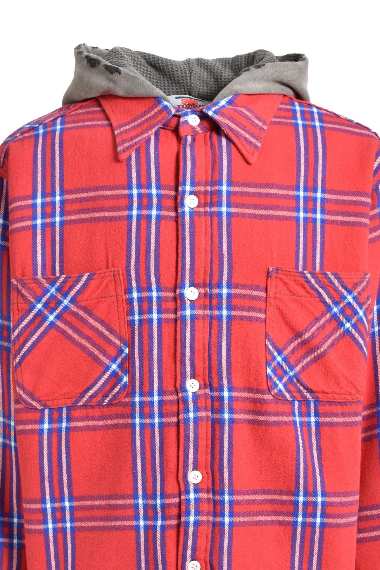 READYMADE × Saint Michael Saint Michael Flannel Jacket Hoodie Size US L / EU 52-54 / 3 - 4 Thumbnail