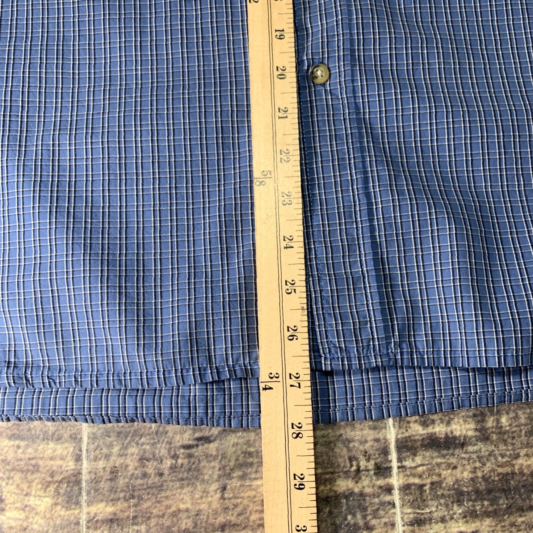 Wrangler Wrangler Short Sleeve Shirt Mens L Blue White Plaid Button Up Western Size US XL / EU 56 / 4 - 3 Thumbnail