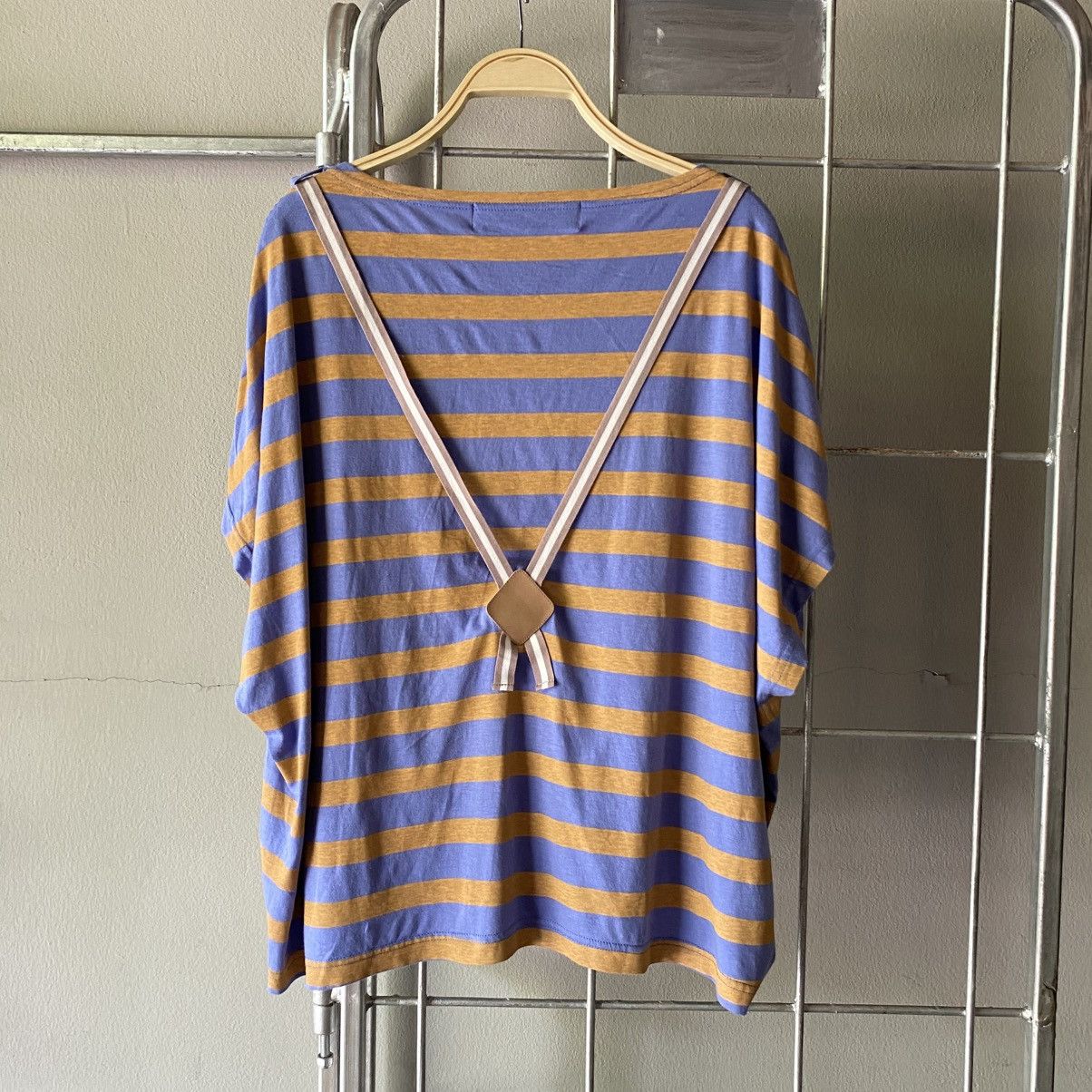 mercibeaucoup Mercibeaucoup, Purple & Yellow Striped Top by Merii Size L / US 10 / IT 46 - 2 Thumbnail
