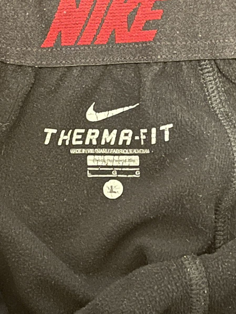 Nike × Vintage Vintage Baggy Black and Red Nike Track Pants Sz L y2k grunge Size US 32 / EU 48 - 4 Thumbnail