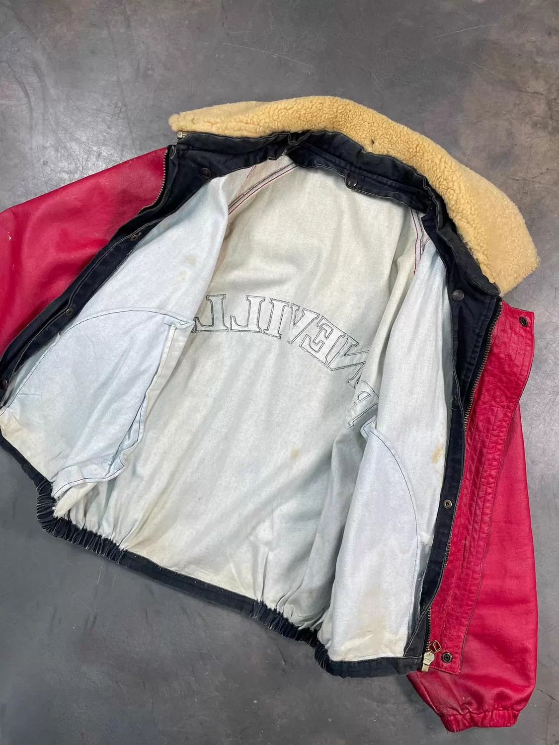 Boneville boneville vintage Akira Work Jacket Canvas Denim & Lambskin Size US S / EU 44-46 / 1 - 4 Thumbnail