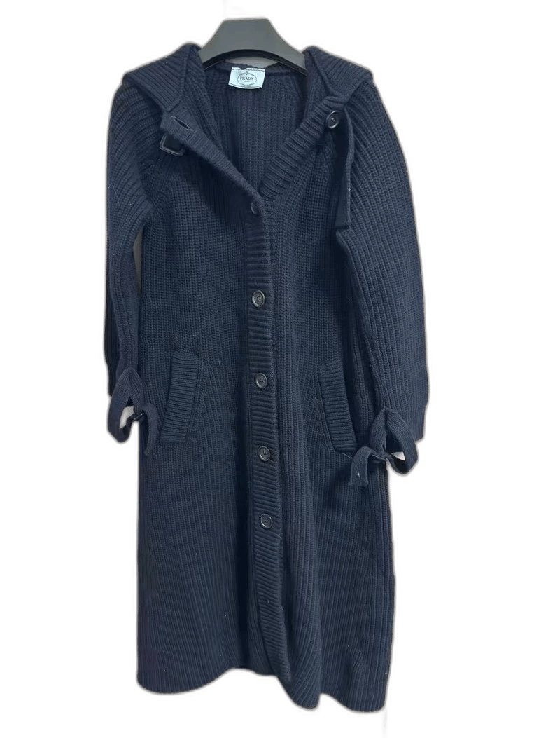 Prada Prada Wool Long Cardigan Outerwear-2506 Size M / US 6-8 / IT 42-44 - 1 Thumbnail