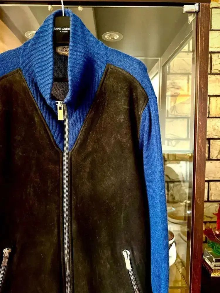 Hermes Hermes leather joint zip-up knitwear sweater Size US L / EU 52-54 / 3 - 2 Thumbnail