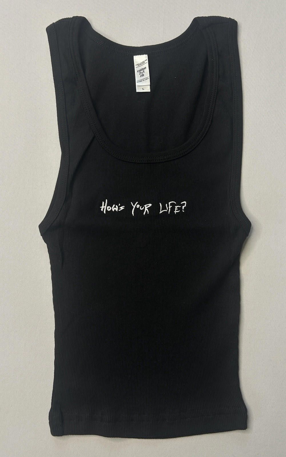 Other Dombresky How’s Your Life Black Cropped Tank Large 2022 NWOT Size L / US 10 / IT 46 - 1 Thumbnail