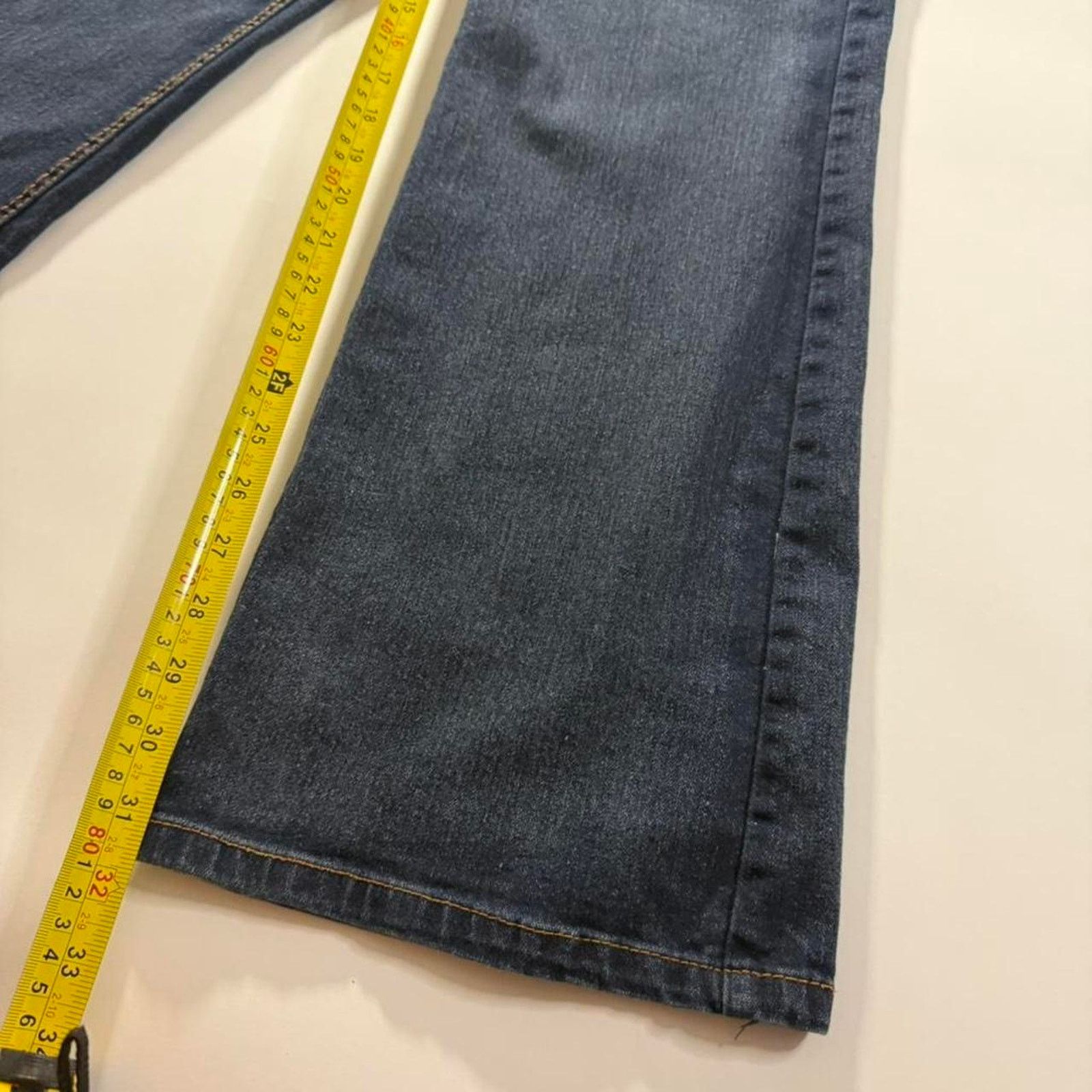 Vintage vintage 2000s flared fade to blue darkwash y2k bootcut jeans Size 34" / US 12 / IT 48 - 6 Thumbnail