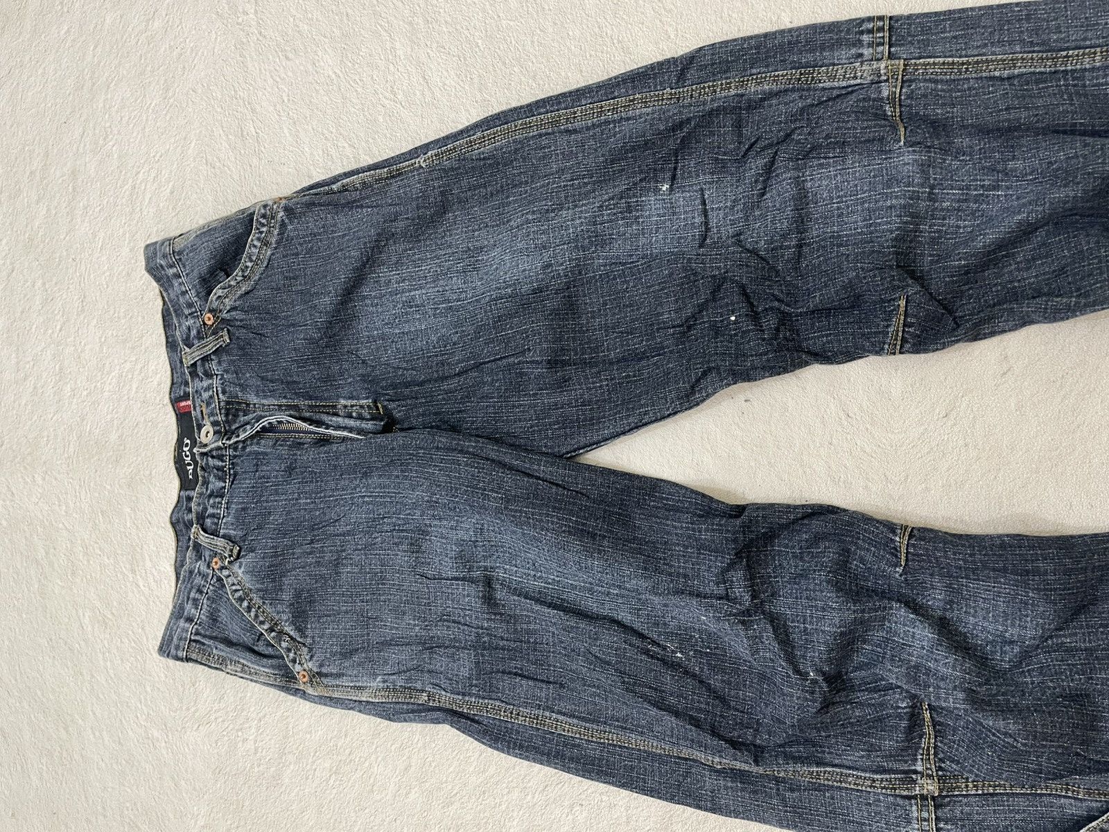 Japanese Brand 2000s Japan Raw Denim Carpenter Jeans Washed Y2K loose fit Size US 31 - 2 Thumbnail