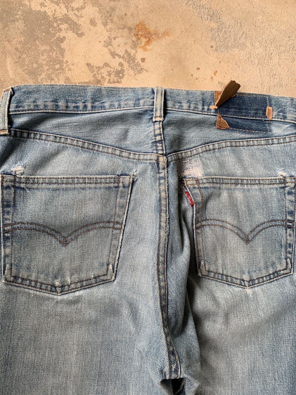 Levi's Vintage Levis Big E Selvedge Distressed Denim Size US 31 - 10 Thumbnail