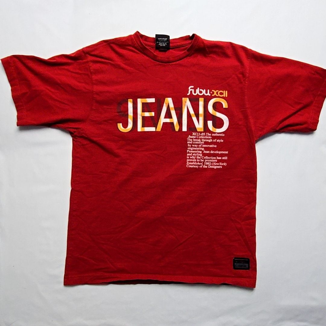 Fubu Vintage Fubu Jeans Graphic Tee Red Hip Hop Large Shirt Y2K Size US L / EU 52-54 / 3 - 1 Thumbnail