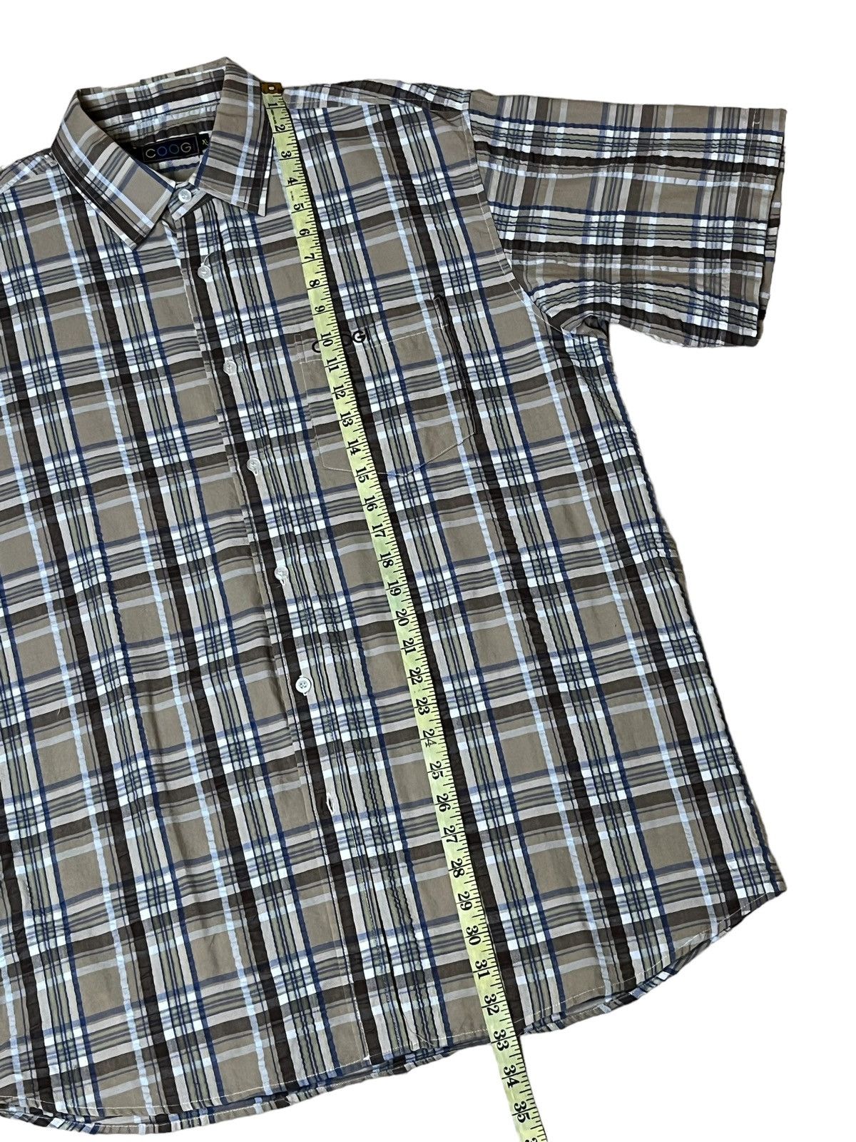 Coogi COOGI CHECK SHORT SLEEVE BUTTON UPS SHIRT Size US XL / EU 56 / 4 - 10 Thumbnail