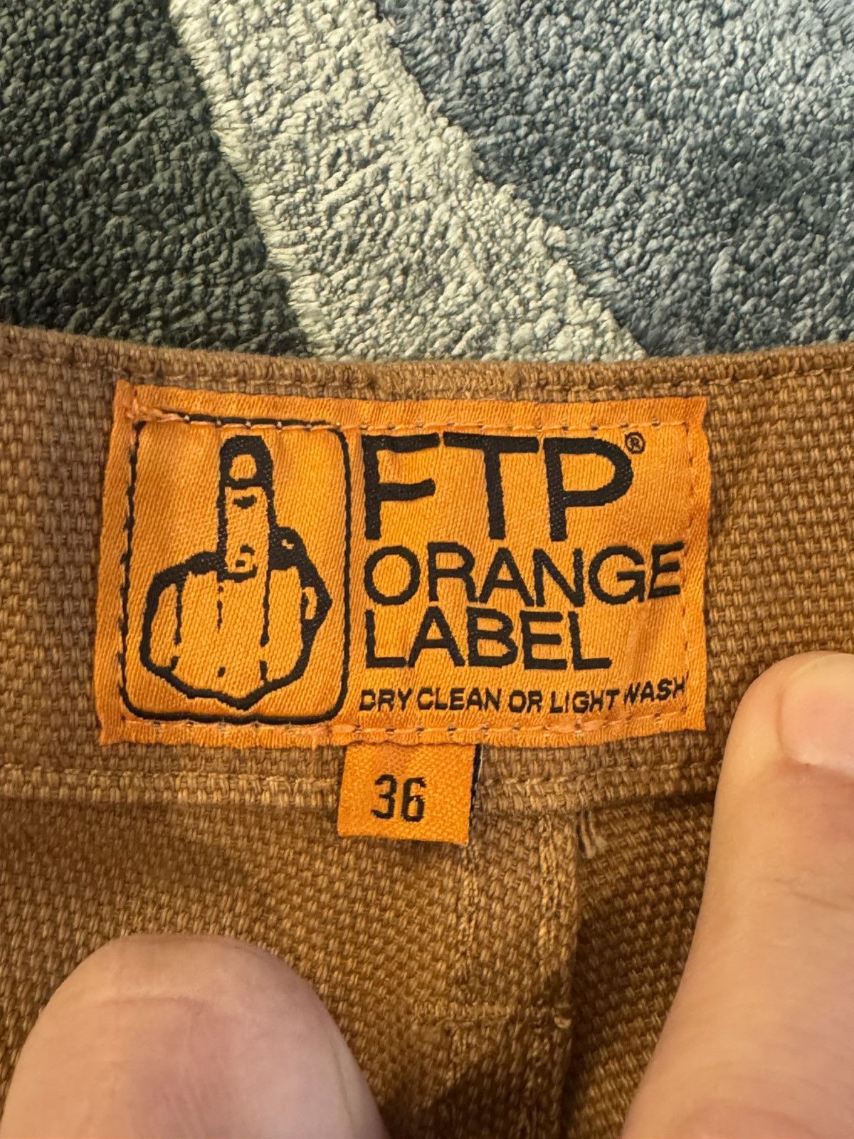 Fuck The Population FTP Embossed Logo Work Pants – Brown Size US 36 / EU 52 - 5 Thumbnail