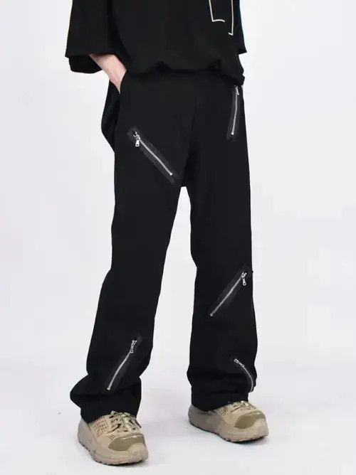 Other punk flared zipper pants Size US 32 / EU 48 - 1 Thumbnail