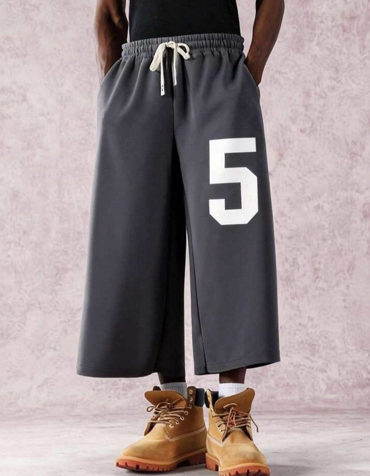 Other Gray Cropped Wide-Leg Sweatpants Size US 30 / EU 46 - 3 Thumbnail
