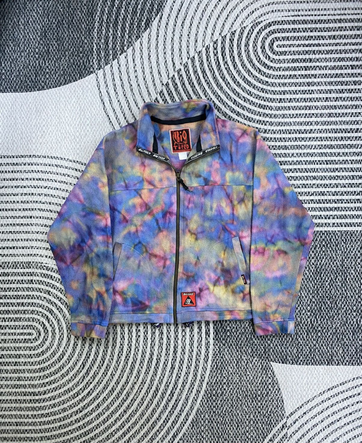 Japanese Brand Vintage Big Field Tie Dye Style Zipper Jacket Size US XL / EU 56 / 4 - 1 Thumbnail