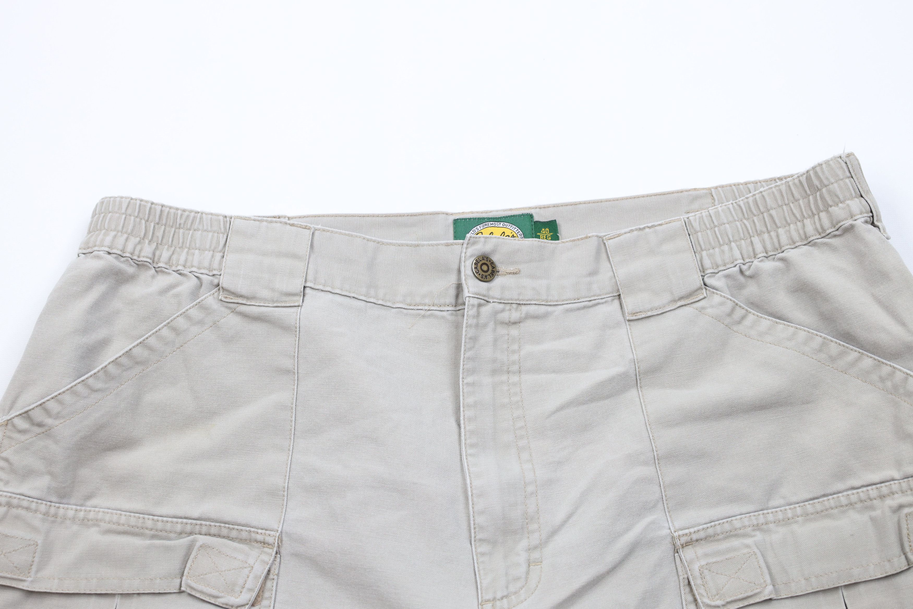 Cabelas × Vintage Vintage Cabelas Above Knee Canvas Cargo Shorts Gray Cotton Size US 40 / EU 56 - 2 Thumbnail