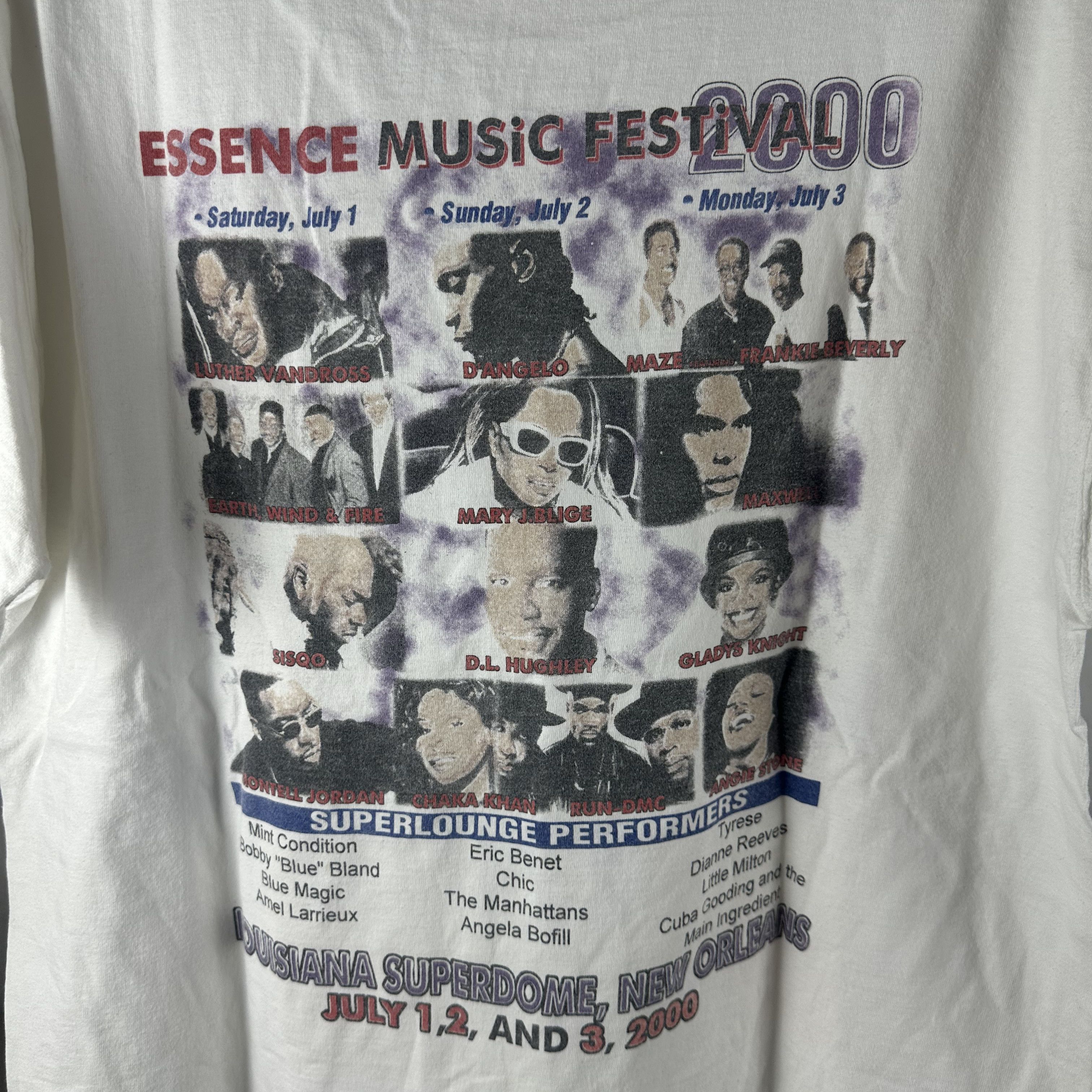 Vintage ​​​​2000 D' Angelo Luther Vandross Run-DMC Essence Music Tee Size US XL / EU 56 / 4 - 4 Thumbnail