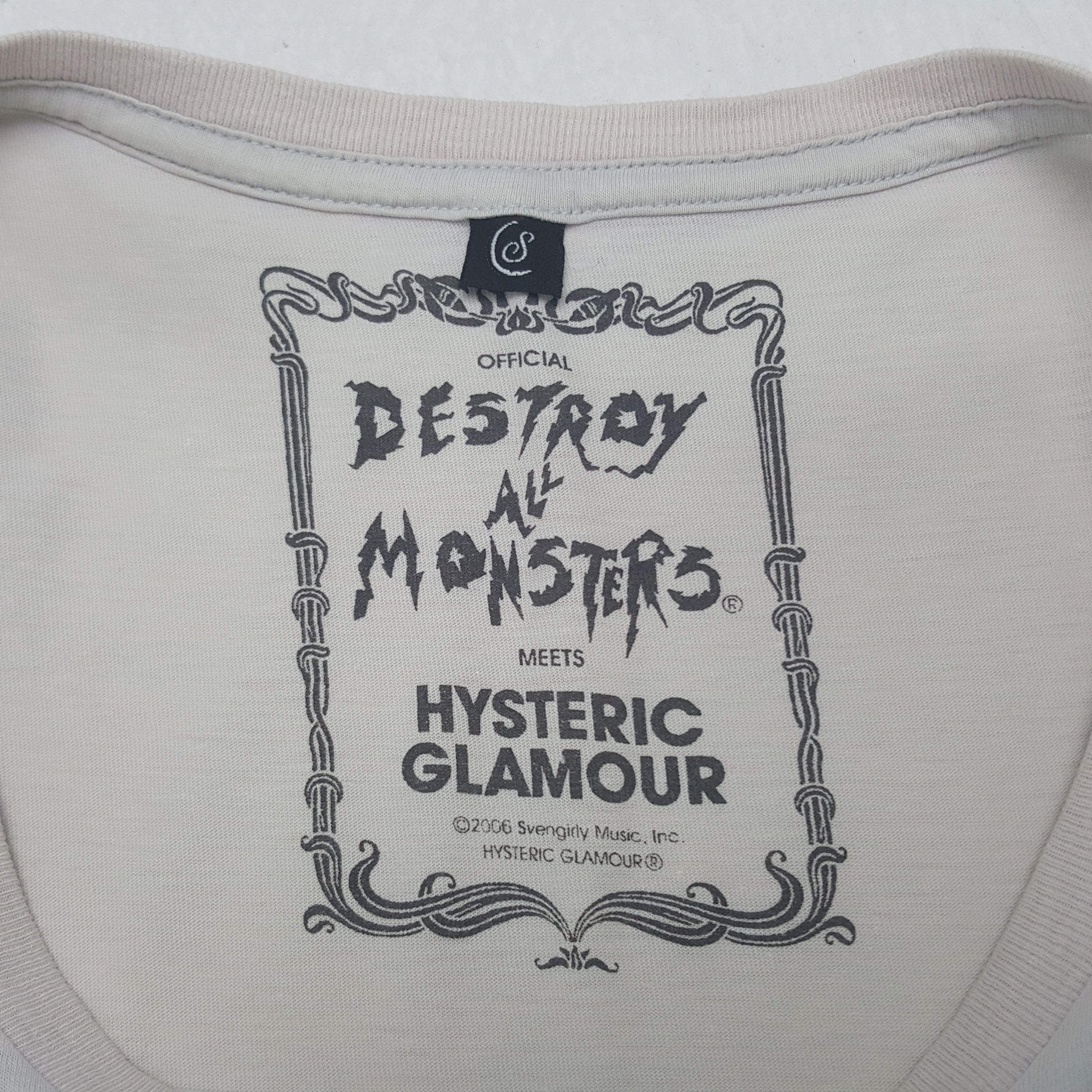 Hysteric Glamour × Japanese Brand × Vintage Vintage Hysteric Glamour X Destroy All Monsters Tshirt Size US S / EU 44-46 / 1 - 7 Thumbnail