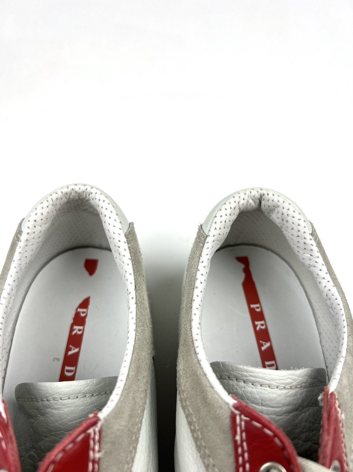 Prada PRADA Sneakers Leather/Suede Shoes Red Tab Logo Vintage Mens Size US 7.5 / EU 40-41 - 13 Thumbnail