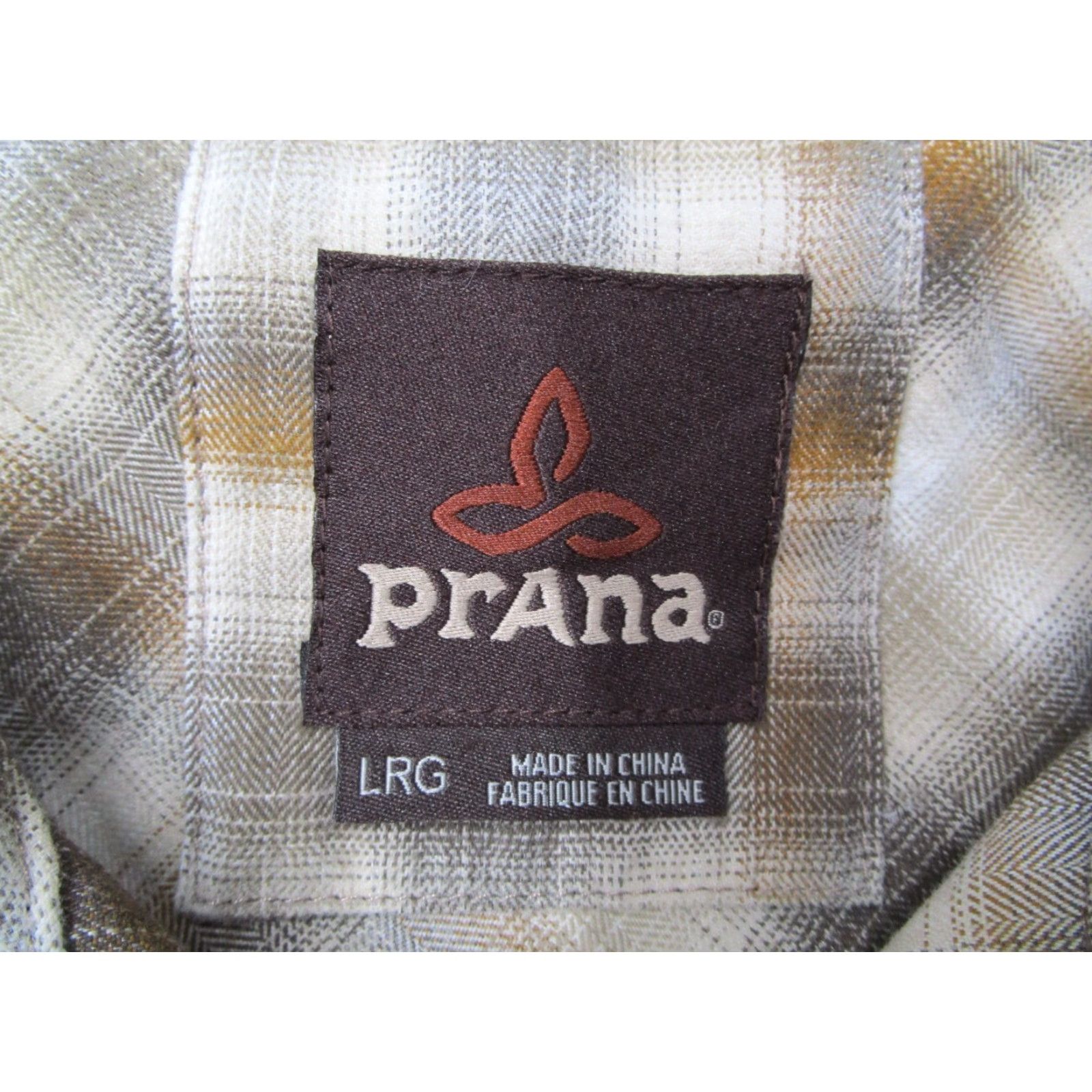 Prana prAna Shirt Mens Large Beige Plaid Button Up Flannel Snaps Outdoor Work Hike Size US L / EU 52-54 / 3 - 3 Thumbnail