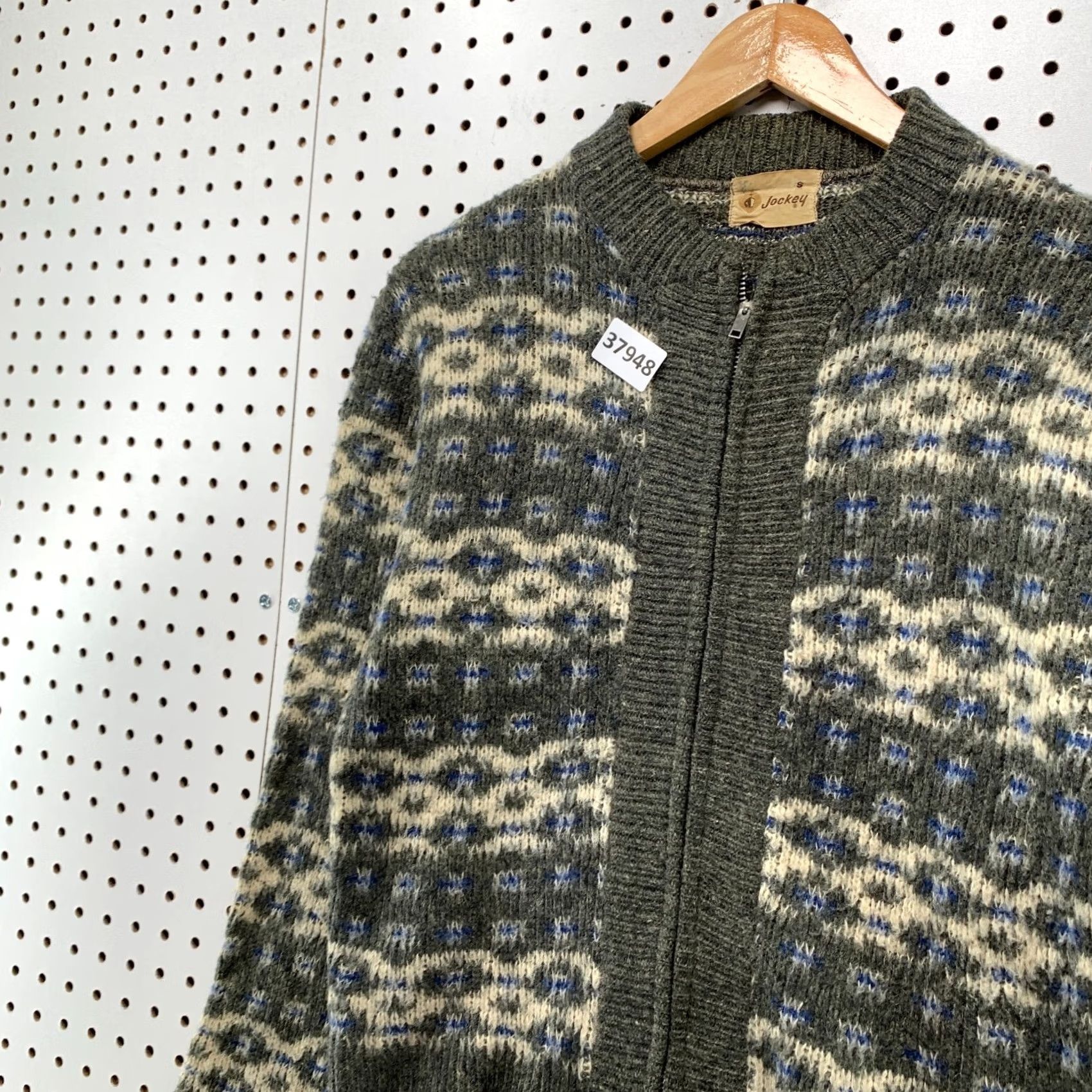 Jockey VINTAGE Jockey Cardigan Sweater Womens Fits Medium Argyle Gray 80s Size M / US 6-8 / IT 42-44 - 7 Thumbnail