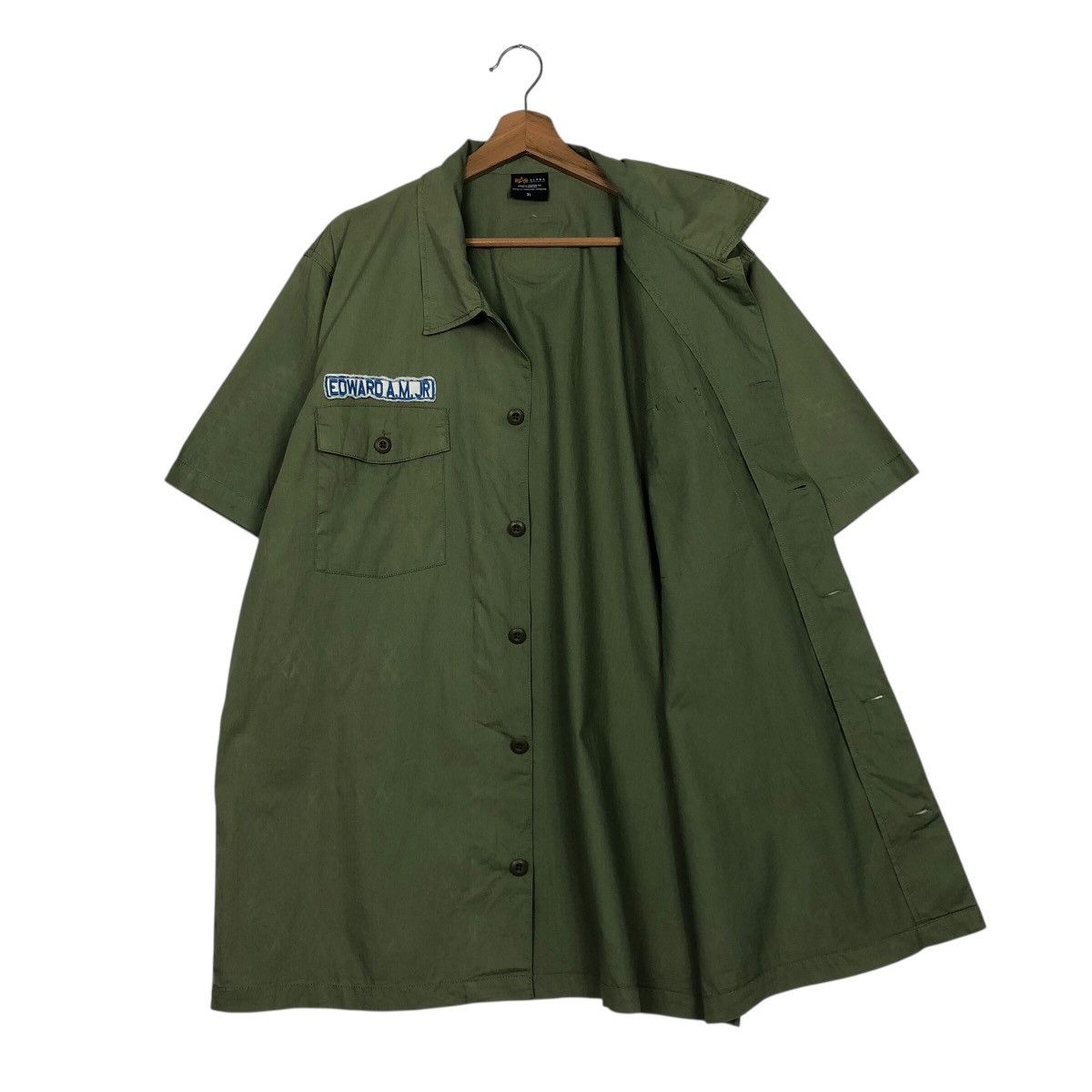 Alpha Industries 📌Vintage Work Shirt Jacket Alpha Industries Military Size US L / EU 52-54 / 3 - 12 Thumbnail