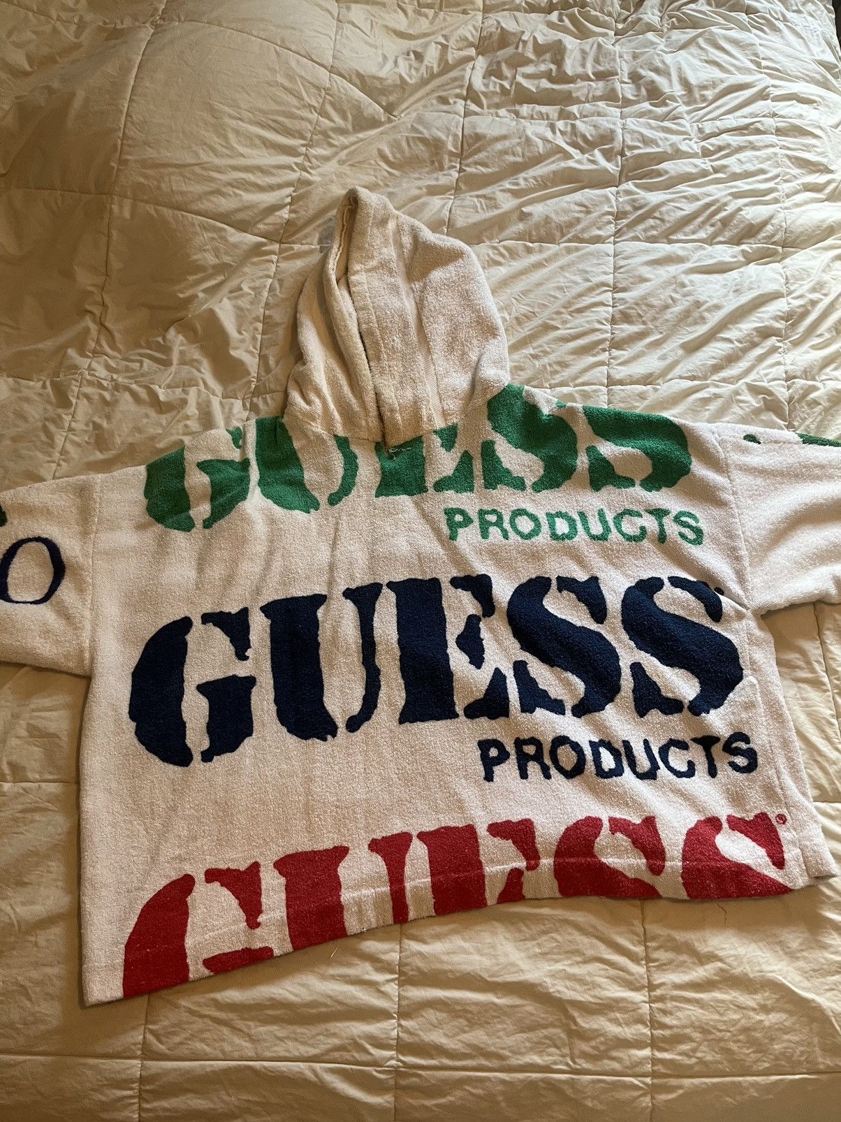 Vintage Vintage Polo x Guess Handmade Towel Hoodie Size US XL / EU 56 / 4 - 1 Thumbnail