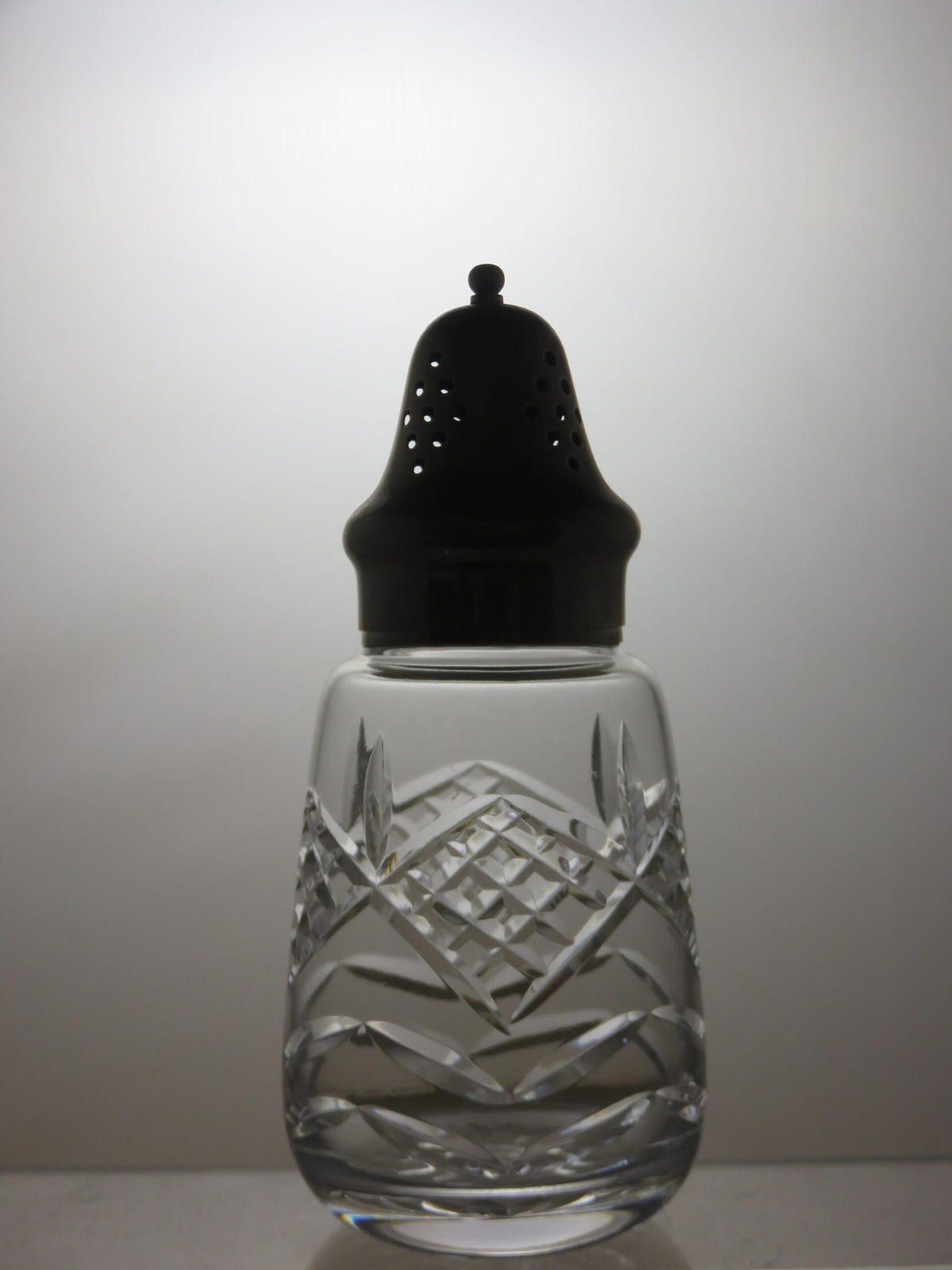 Other Lead Crystal Cut Glass Silver Plated Top Sugar Shaker 6" Size ONE SIZE - 2 Thumbnail