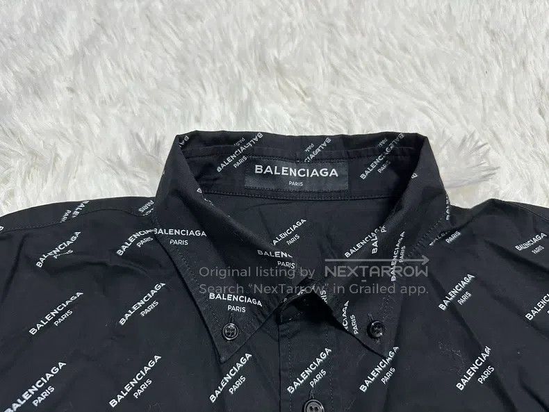 Balenciaga Balenciaga size 37 Full Print Bullet Text Shirt Size US S / EU 44-46 / 1 - 4 Thumbnail