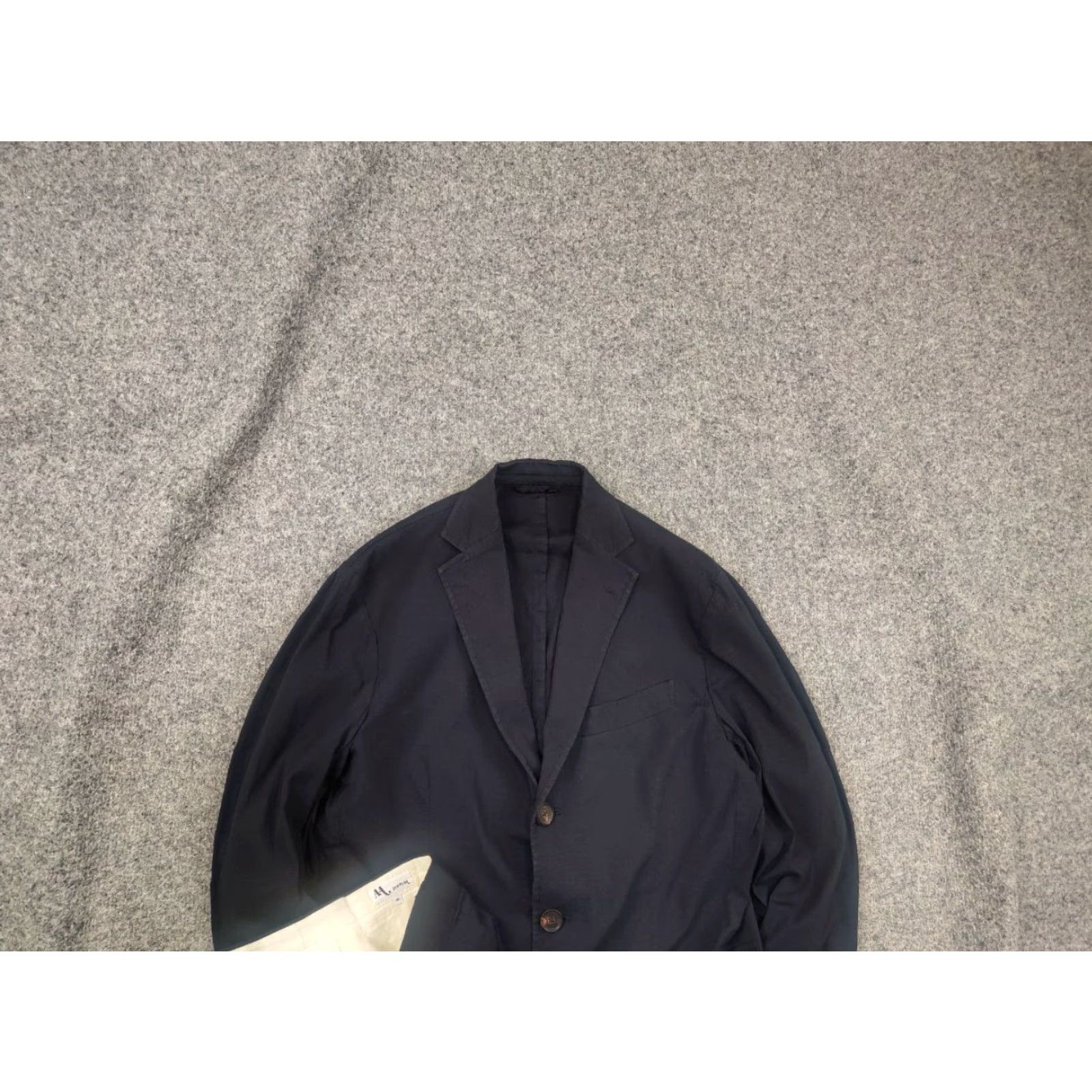 Doppiaa Doppiaa Italy Design Navy 2 Piece Mens Casual Suit Blazer Pants 3 Button Notch Lapel Cotton Blend 48 XS? Size 48R - 2 Thumbnail