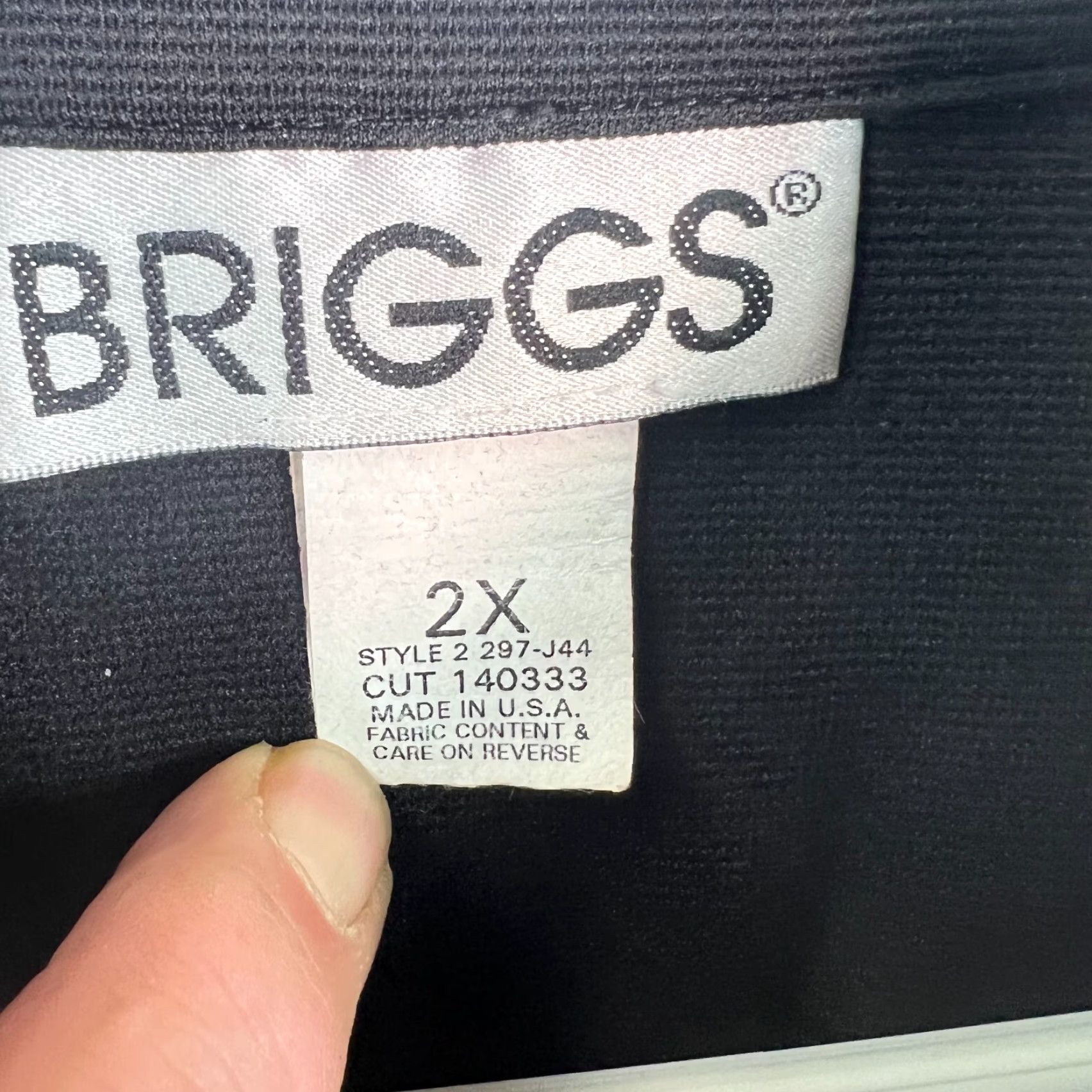 Vintage Briggs Jacket Womens Black Long Sleeves Mock Neck Full Zip Casual Size 2X Size XXL / US 16-18 / IT 52-54 - 5 Thumbnail
