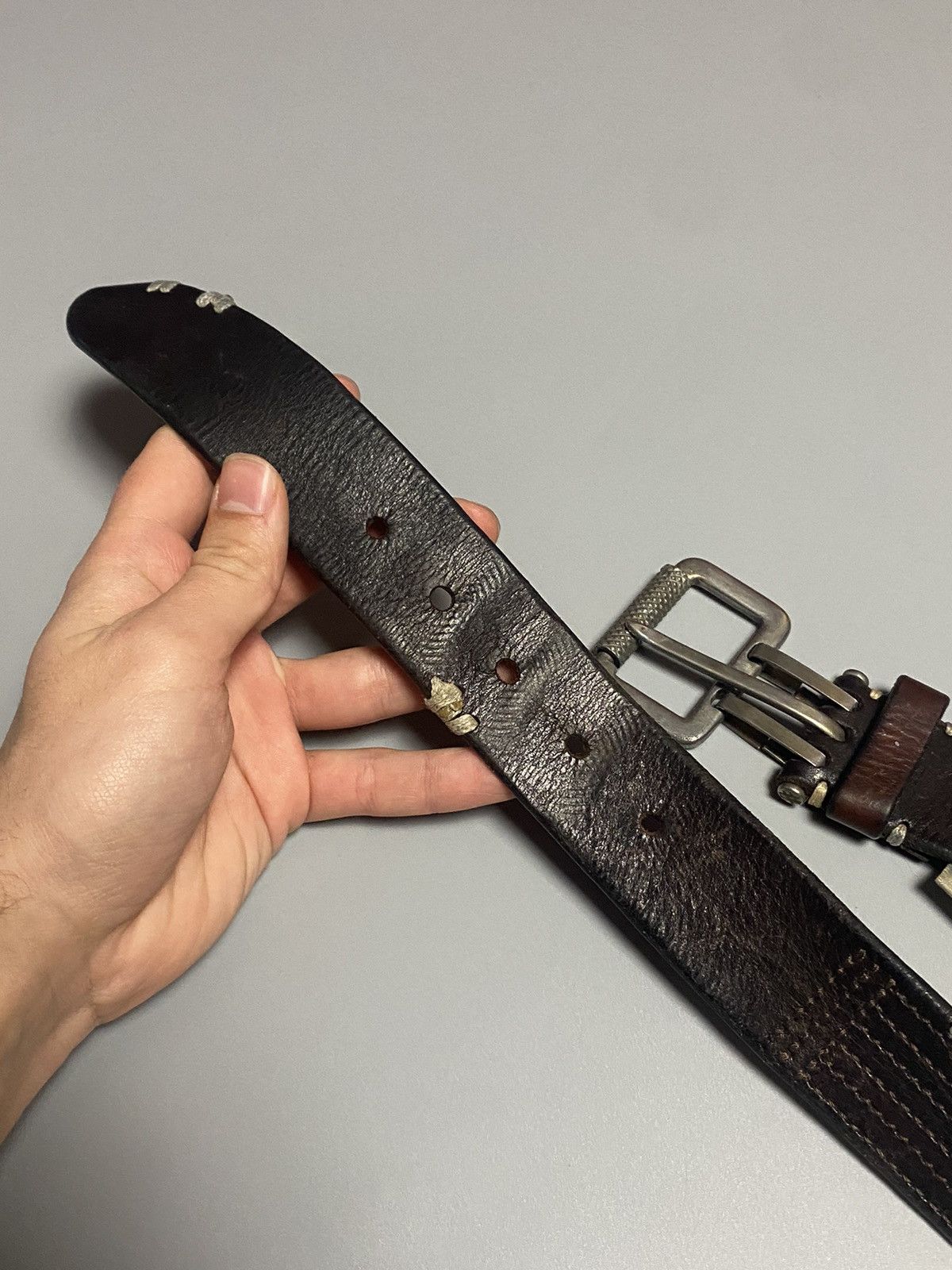 Diesel Diesel RARE avant-garde vintage leather belt designer Size 38 - 12 Thumbnail