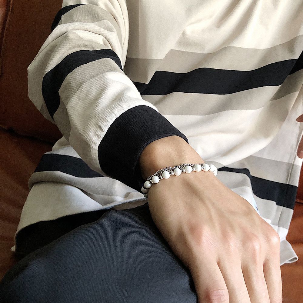 Jewelry Pearl Vintage Bracelet Y2K Punk Chain Gotch Bracelets Chains Size ONE SIZE - 3 Thumbnail