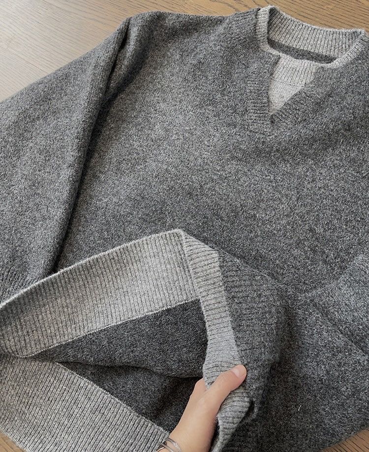 Japanese Brand × Vintage Cleanfit retro punk double layer effect sweater knitwear Size US M / EU 48-50 / 2 - 7 Thumbnail