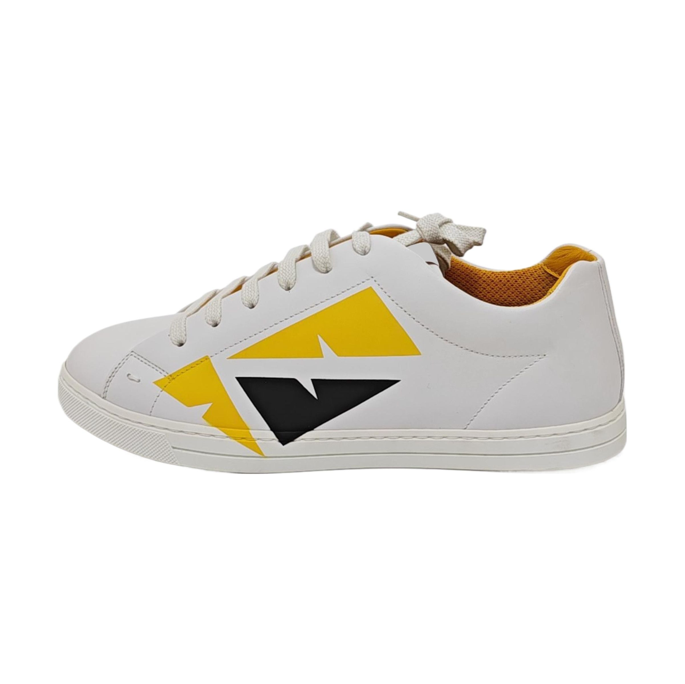 Fendi Fendi Graphic Leather Low-Top Sneakers Size 42 Size US 9 / EU 42 - 1 Thumbnail