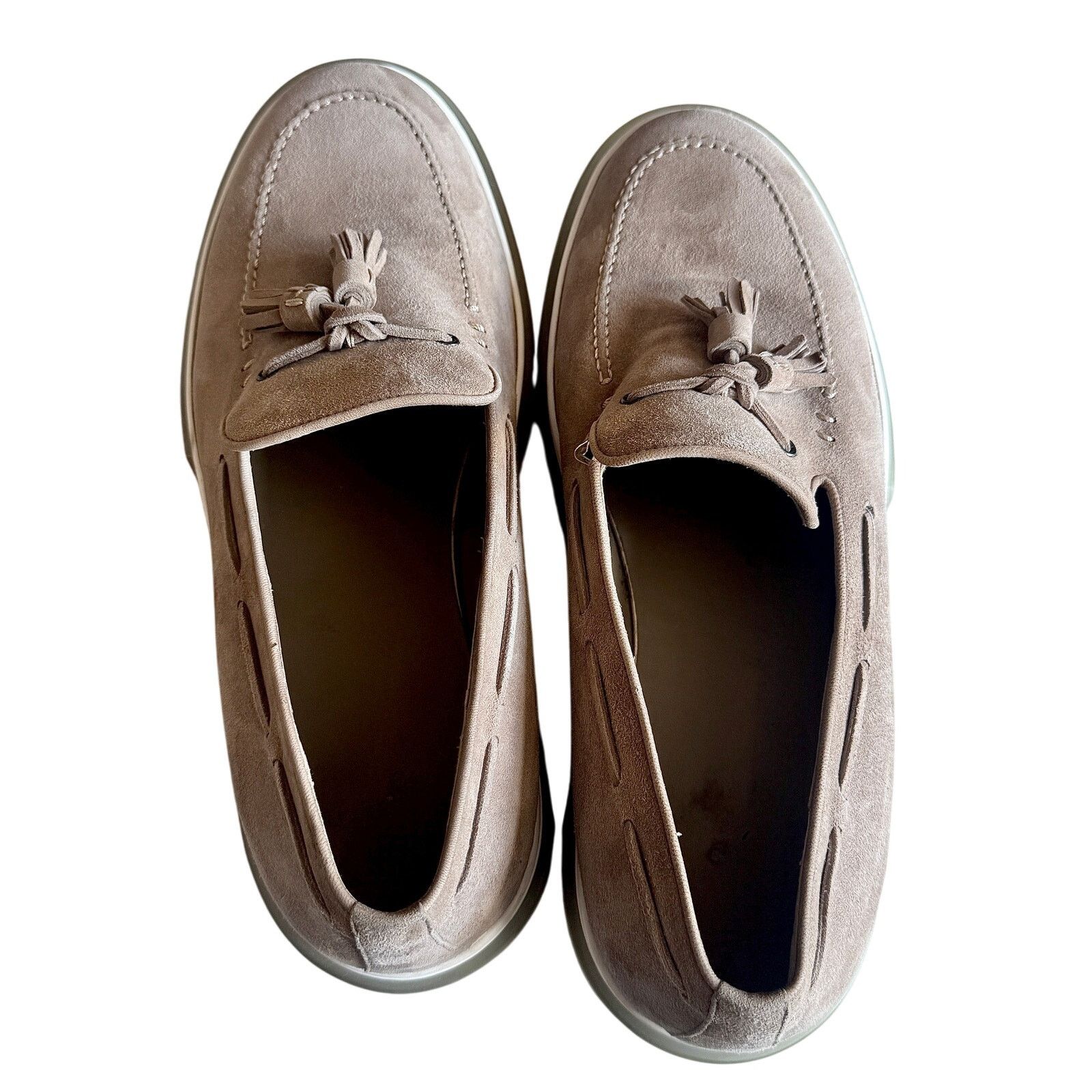 Hermes Hermes Men's Beige Ecoutes Loafers Size US 11 / EU 44 - 2 Thumbnail