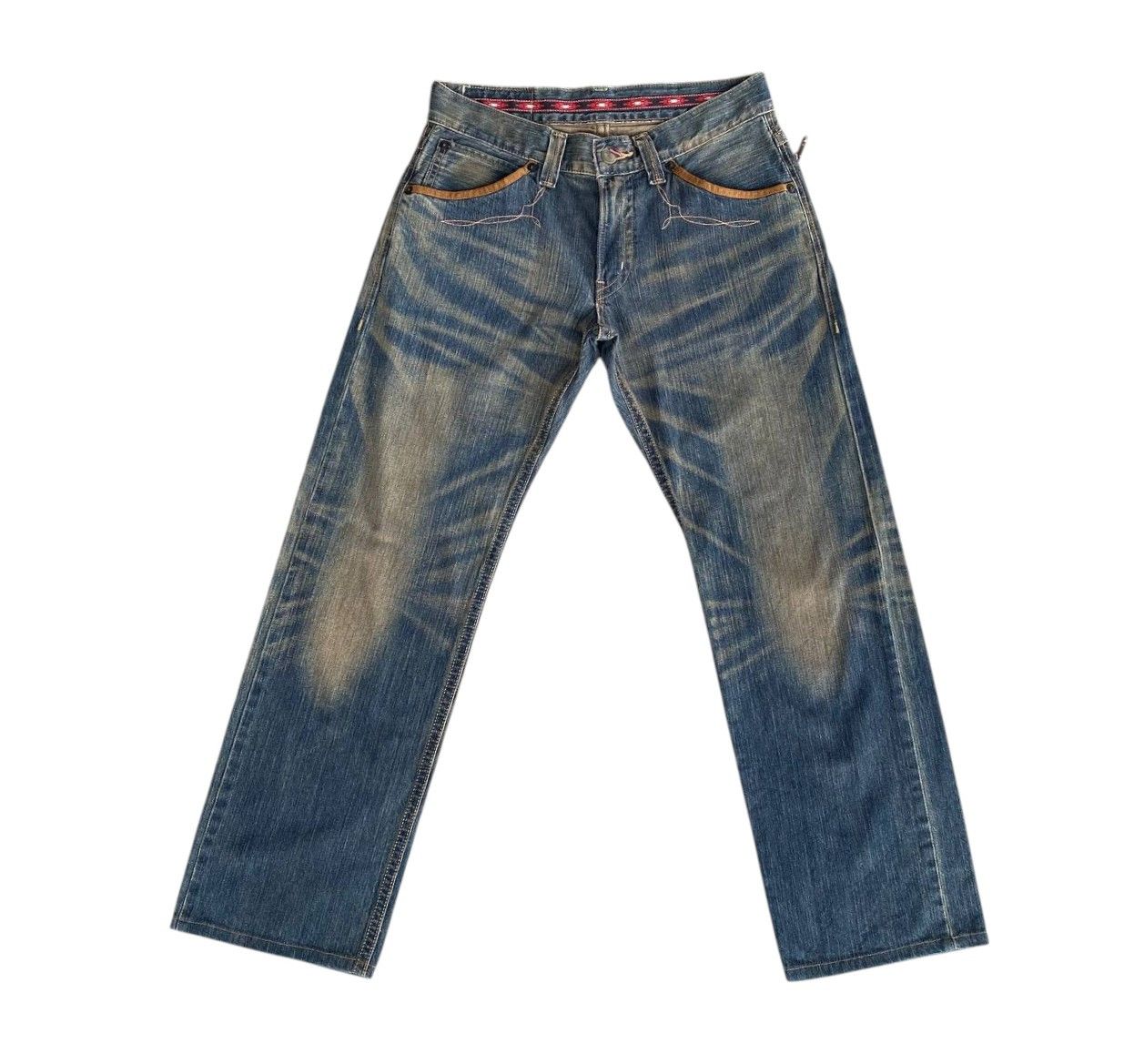 Edwin × Vintage RARE EDWIN EXCLUSIVE VINTAGE RUSTY MUDWASH DENIM W32X31 Size US 32 / EU 48 - 2 Thumbnail
