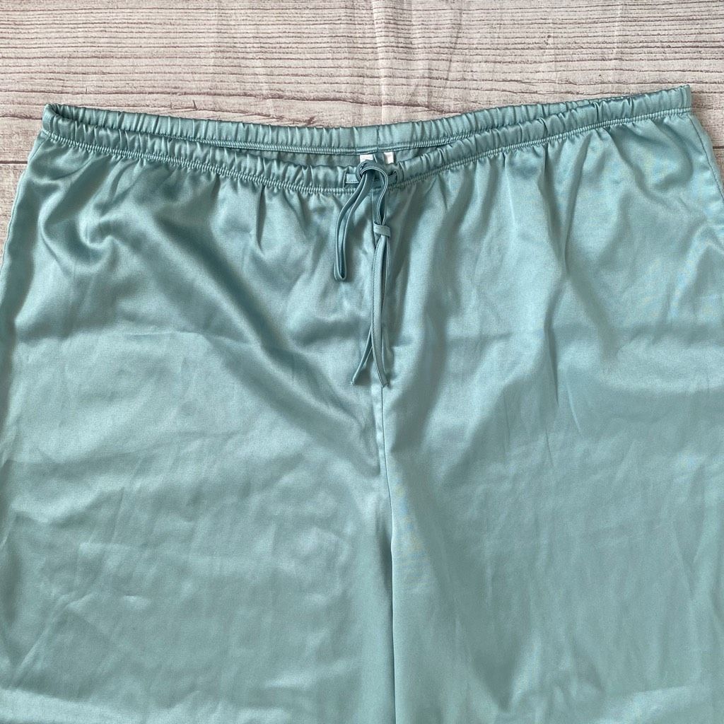 Other Satin pajama pants women L w/elastic waist and drawstring Size ONE SIZE - 3 Thumbnail