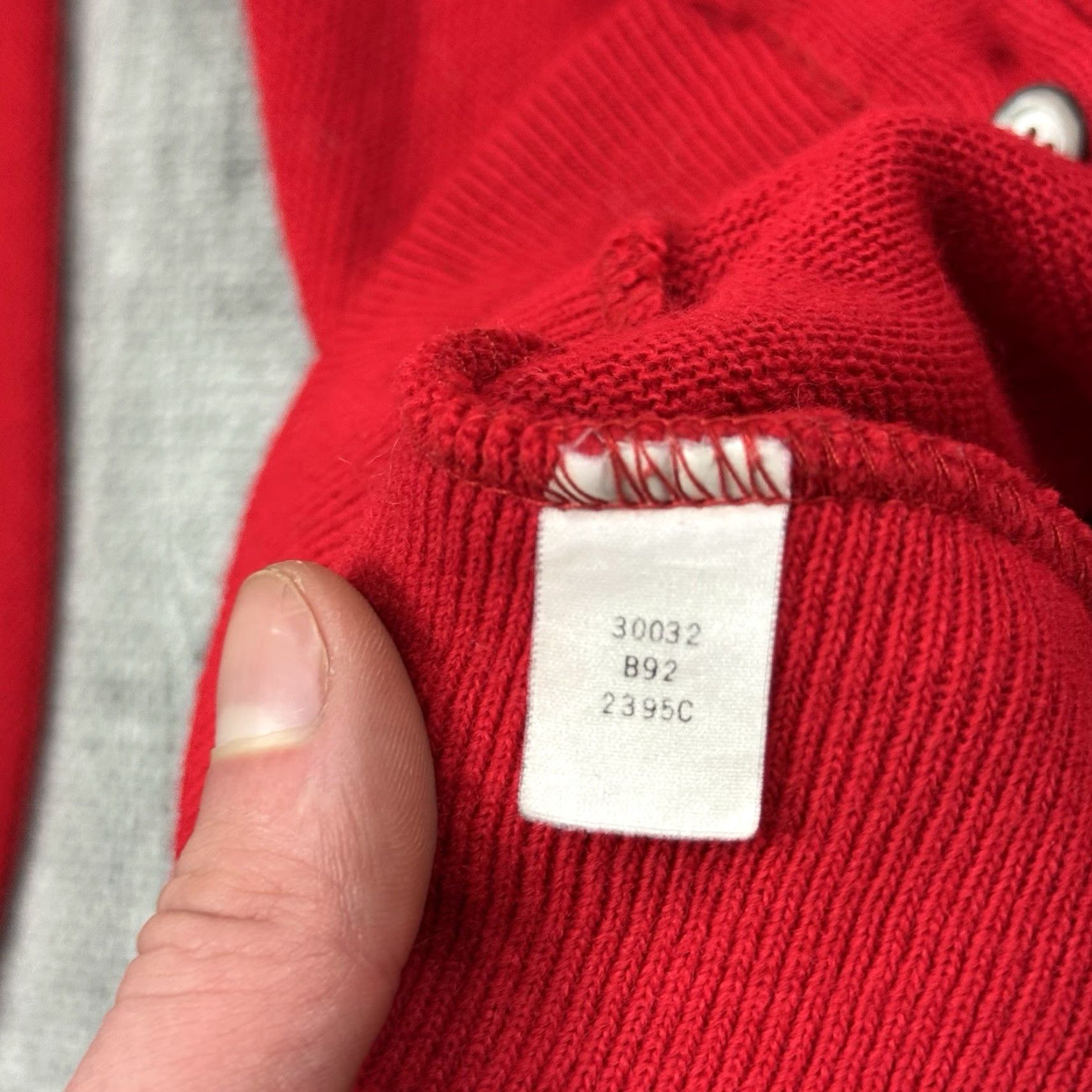 Izod Vintage IZOD 80s US Made Red Acrylic Knit Cardigan Men XL Preppy V-Neck Button Front Size US XL / EU 56 / 4 - 5 Thumbnail