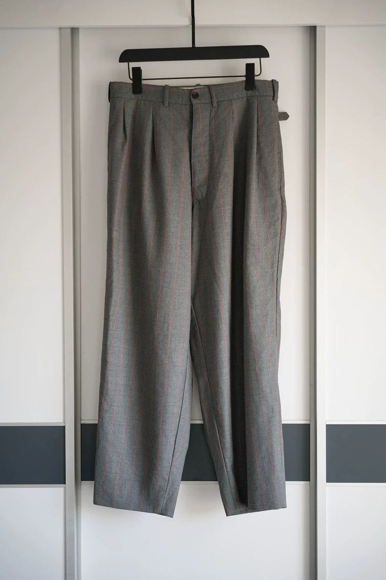Yohji Yamamoto Yohji Yamamoto Yohji Yamamoto Gray Orange Striped Pants Size US 41 - 1 Thumbnail