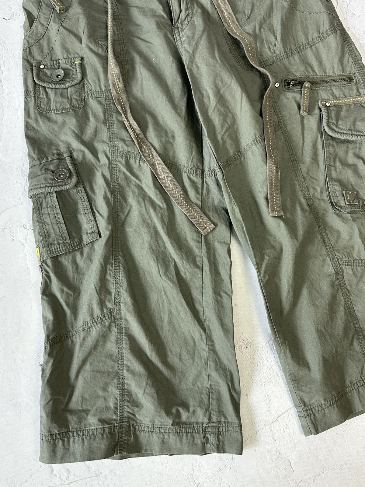 If Six Was Nine × Japanese Brand × Vintage Y2K Vintage Cargo Khaki Breeches Size 27" / US 4 / IT 40 - 2 Thumbnail