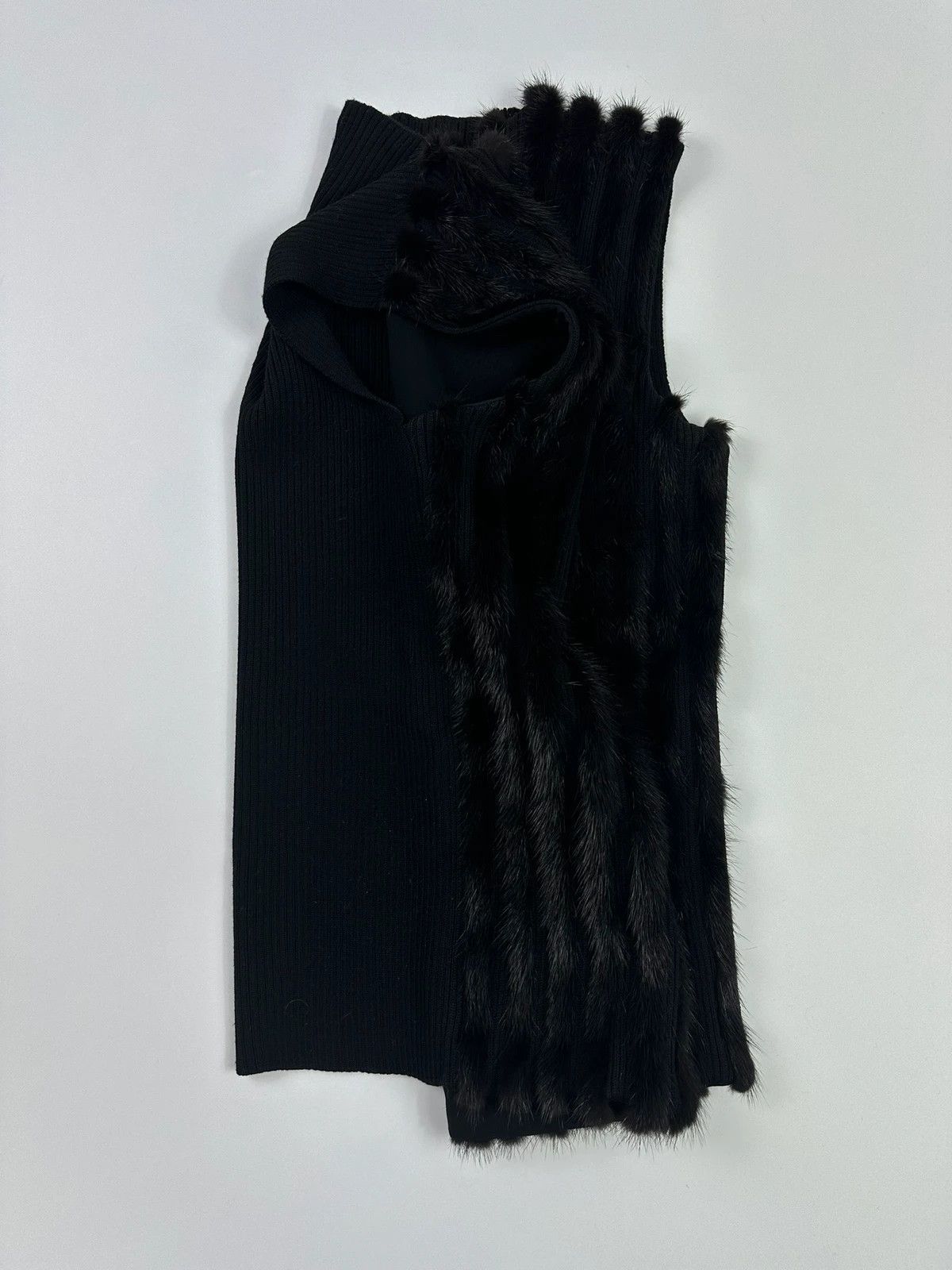 Prada Prada Milano FW97-98 Black Mink Fur & Wool Tank Top Vest Size US S / EU 44-46 / 1 - 8 Thumbnail