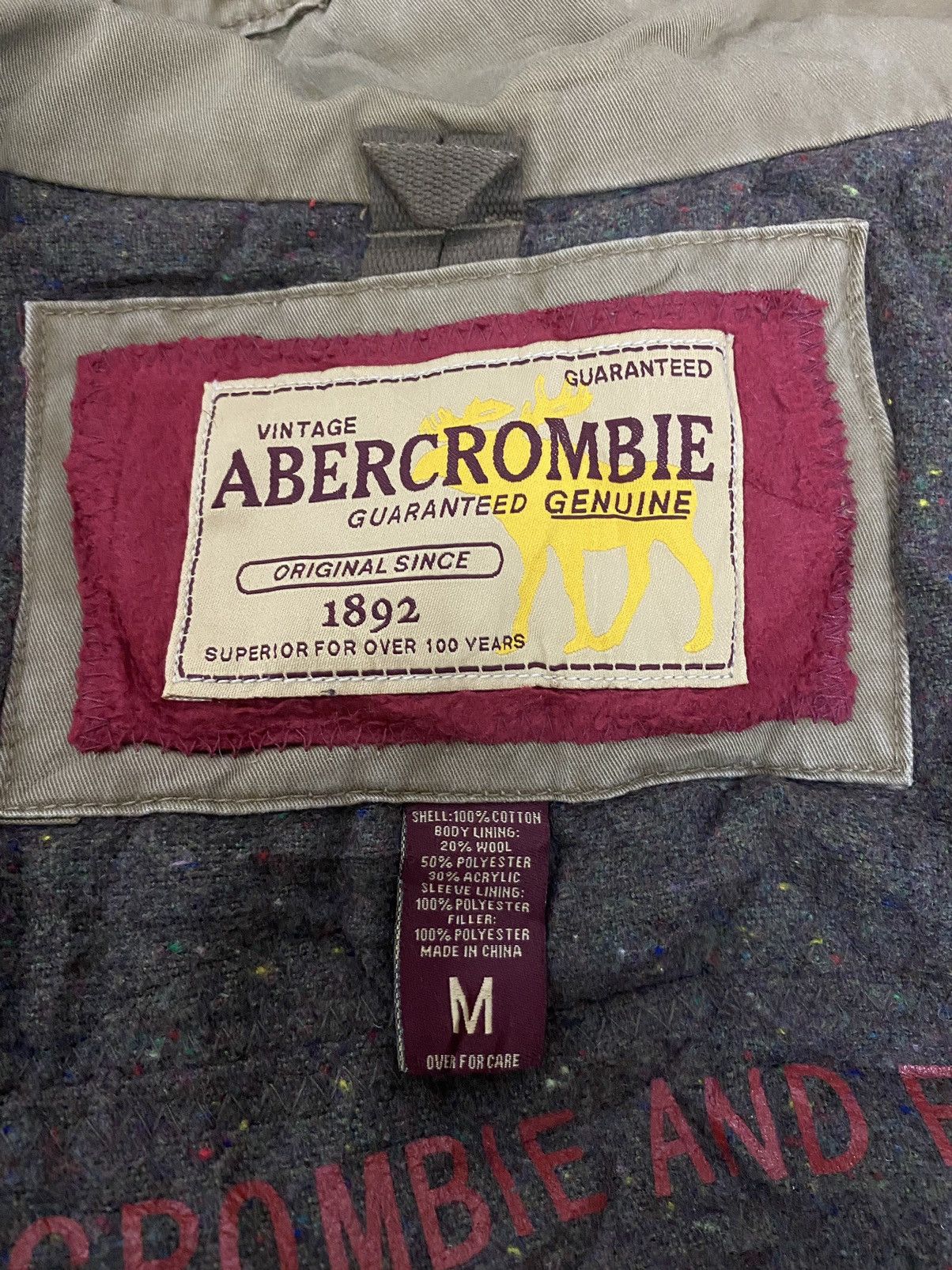 Abercrombie & Fitch × Vintage Abercrombie and Fitch Jacket Wool Lined Full Zip Up Trucker Size US M / EU 48-50 / 2 - 18 Thumbnail