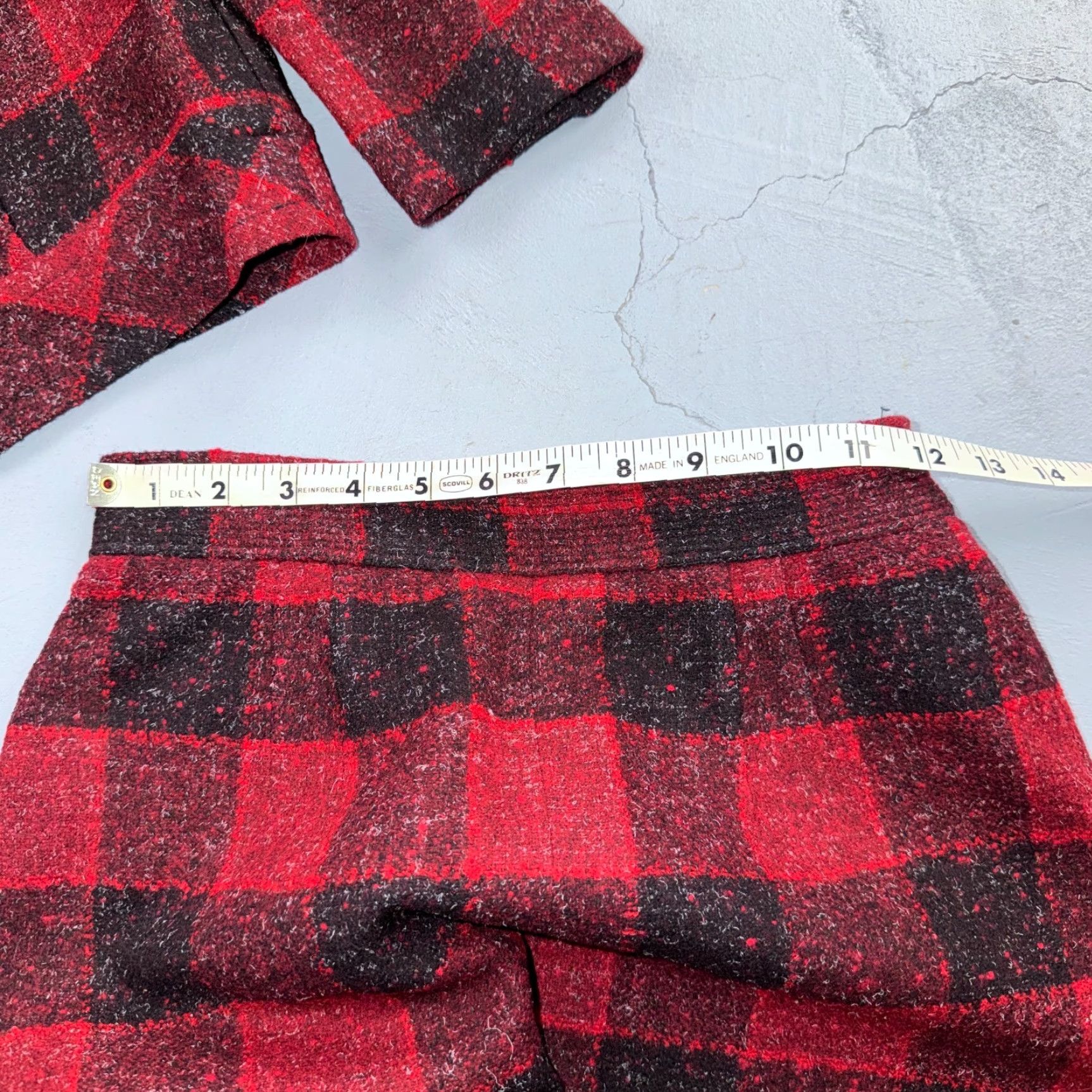 VTG Koret of California Skirt Womens Small Red Midi Rockabilly Suit Jacket