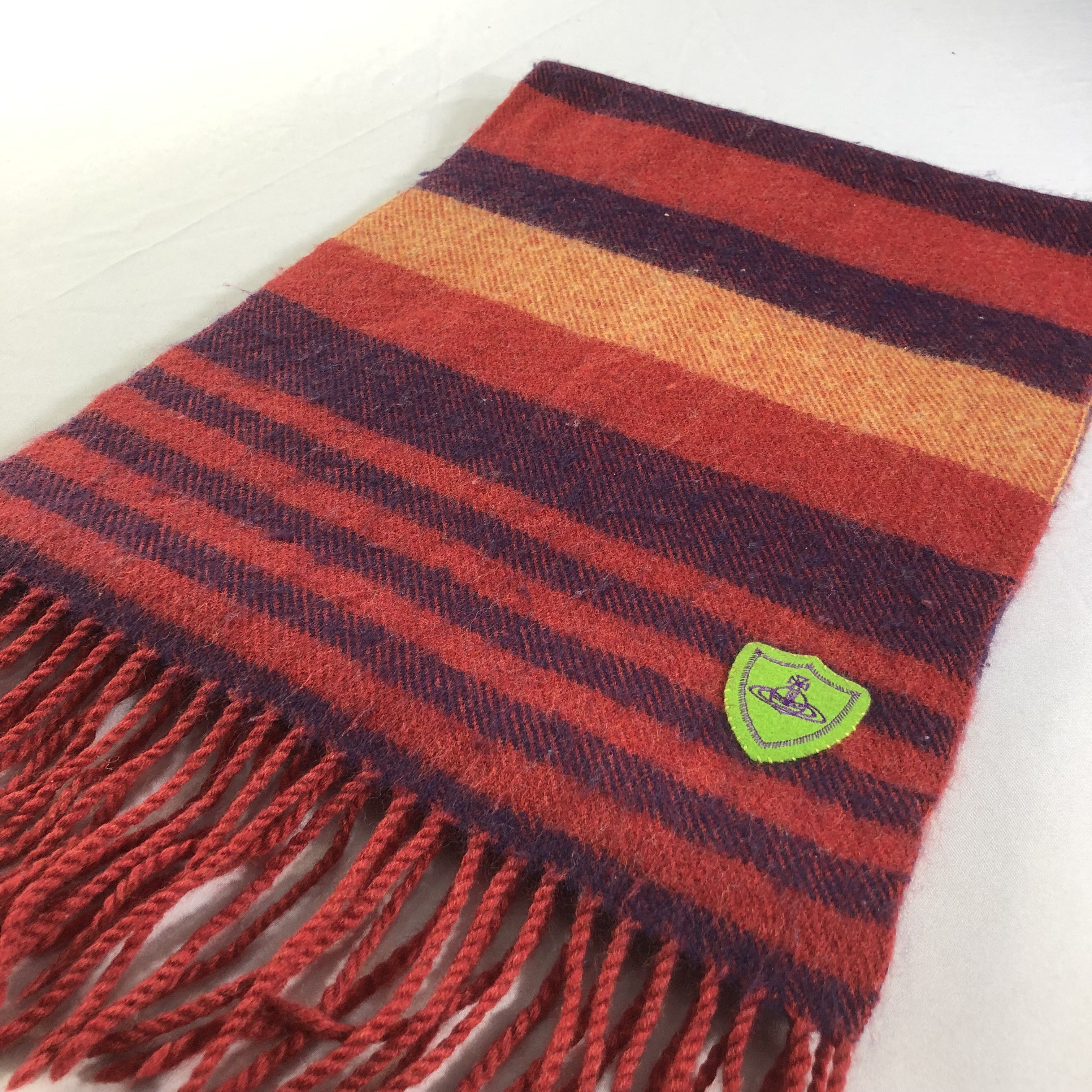 Vivienne Westwood Vivienne Westwood Striped Wool Scarf Muffler V1703 Size ONE SIZE - 2 Thumbnail