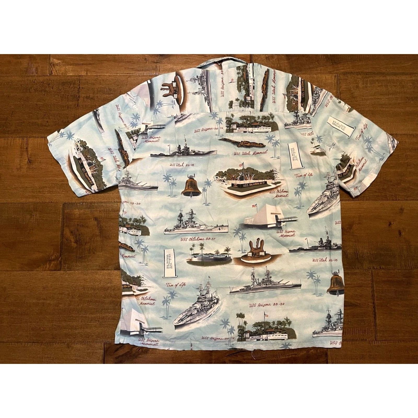 Vintage VINTAGE Kalaheo Shirt Mens XL Hawaiian Pearl Harbor Navy Battleships Military Men Size US XL / EU 56 / 4 - 5 Thumbnail
