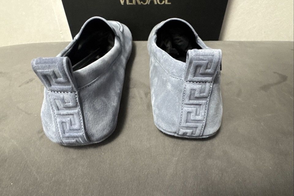 Versace New Versace Villa Suede Driving Greca Shoes Loafers $775 Size US 12 / EU 45 - 5 Thumbnail